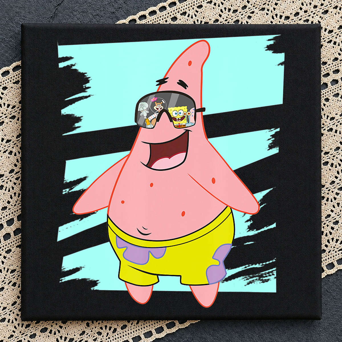 Patrick Star Sunglasses Cool Pose SpongeBob Clipart PNG