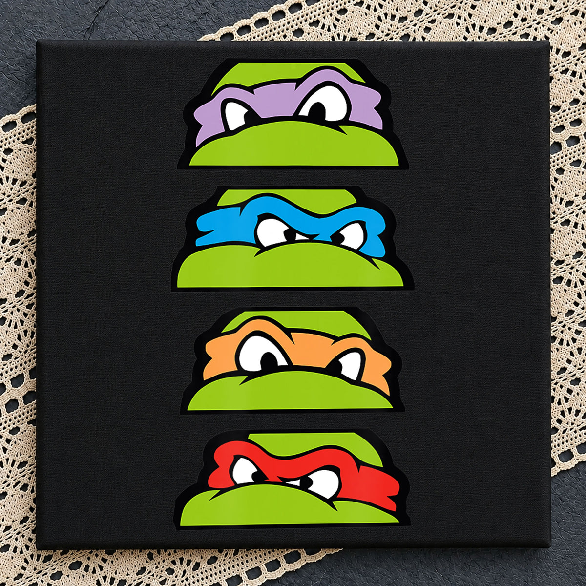 Teenage Mutant Ninja Turtles Peeking Eyes Faces PNG
