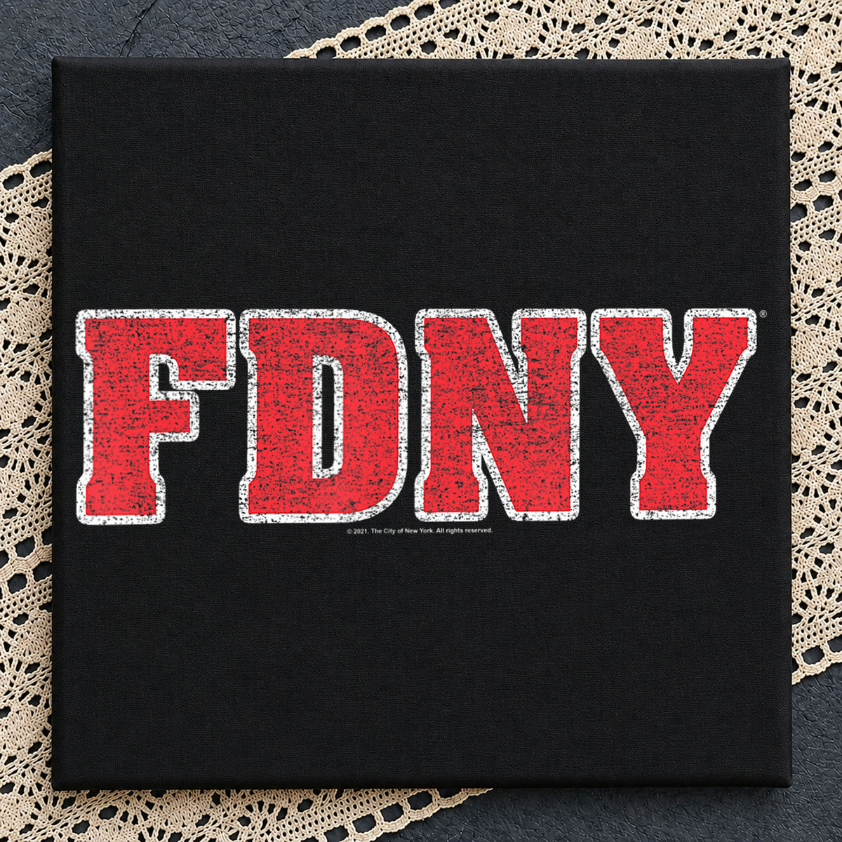 FDNY Distressed Grunge Bold Letters New York PNG