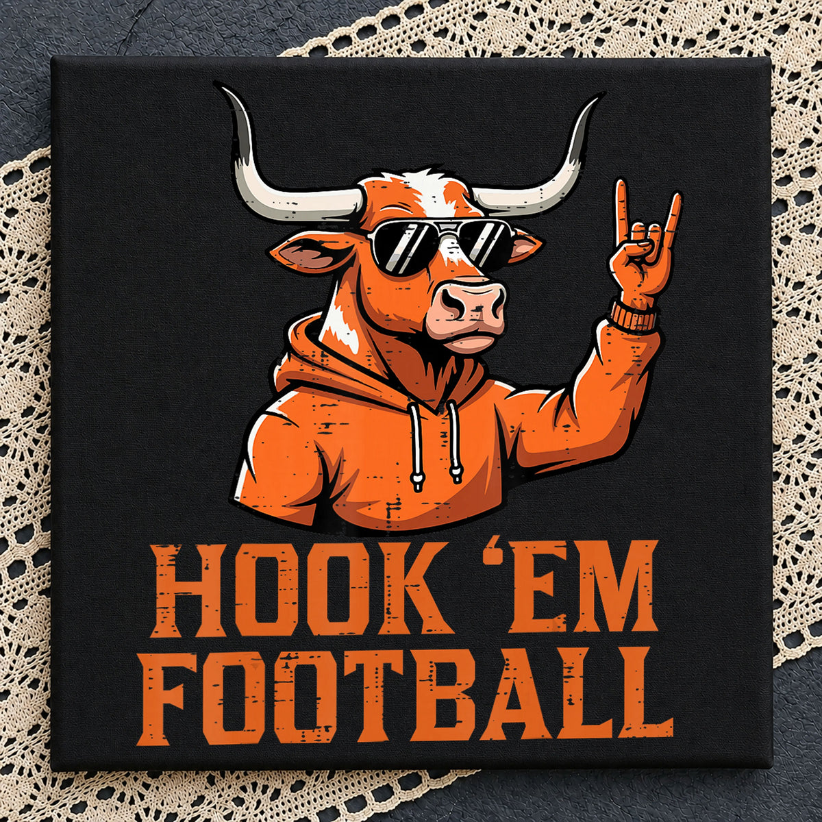Hook Em Football Longhorn Bull Sunglasses Horns Up PNG