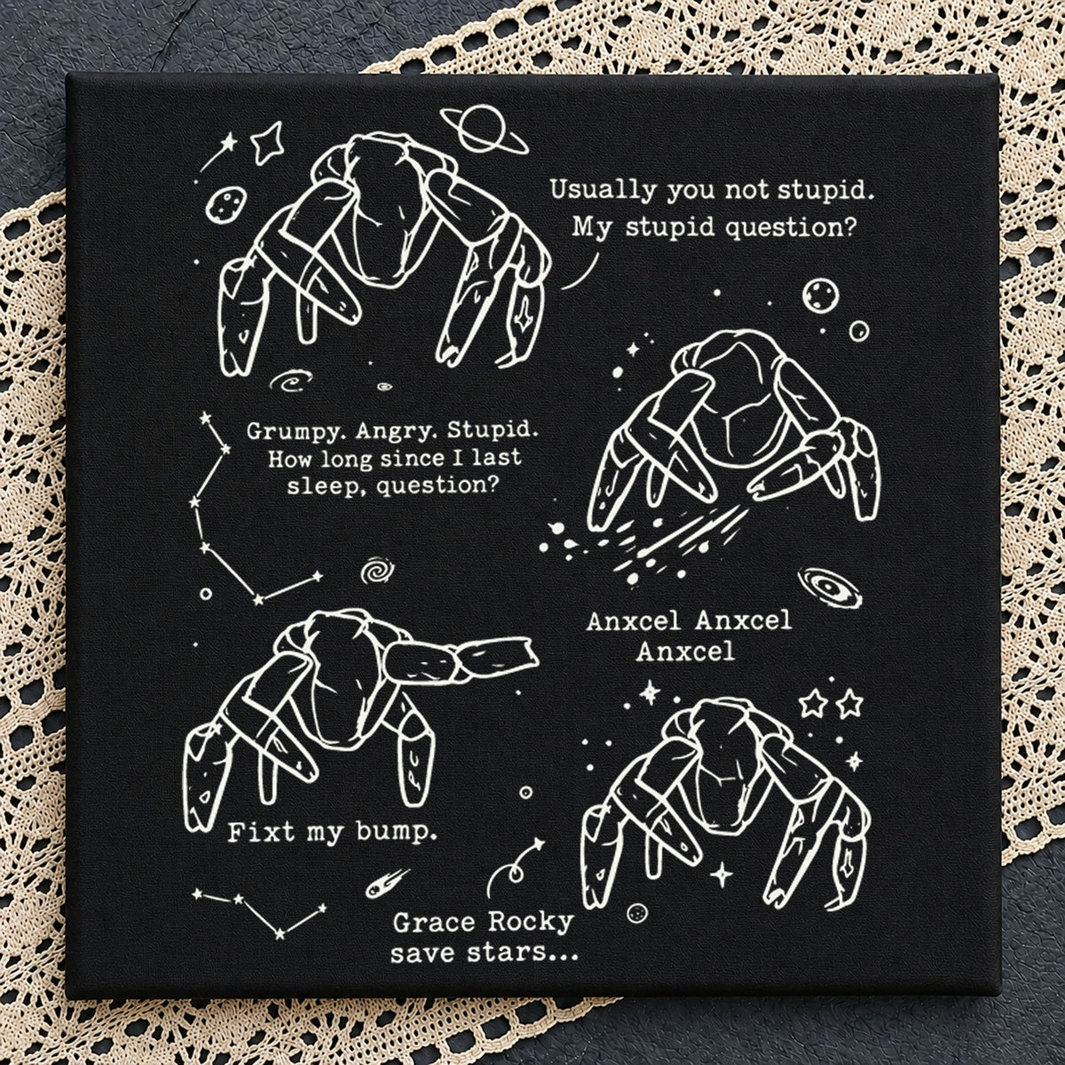 Space Crab Funny Quote SVG, Grumpy Cosmic Cricut Cut File