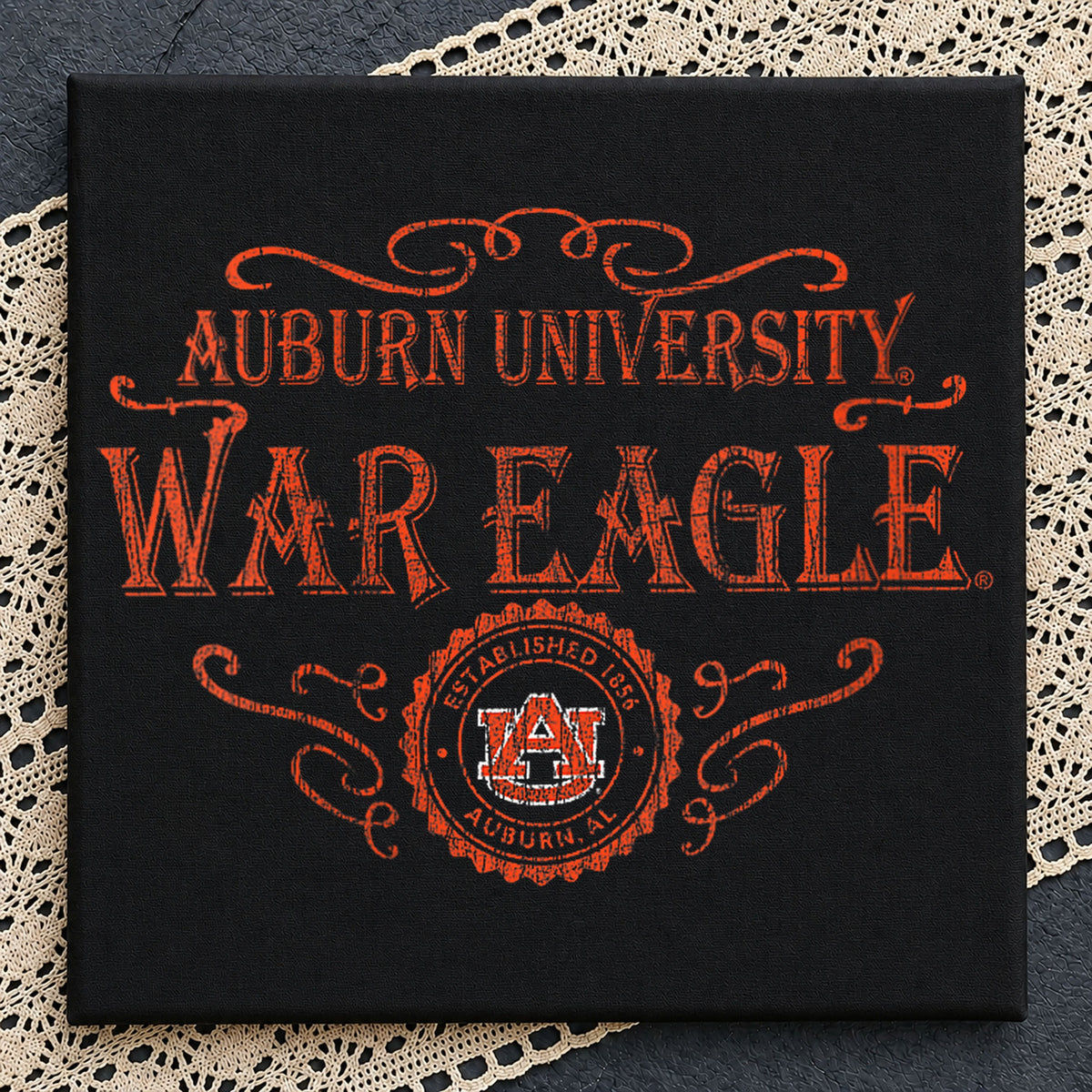 Auburn University War Eagle Distressed Vintage Seal PNG