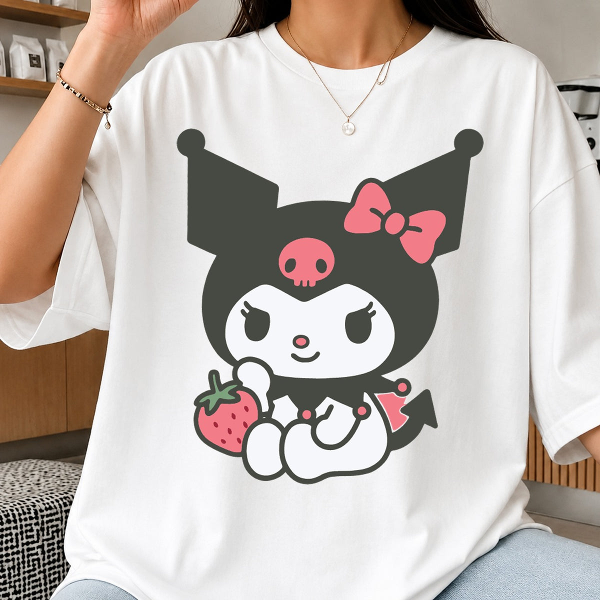 Kuromi Strawberry SVG, Sanrio Kawaii Cricut Cut File