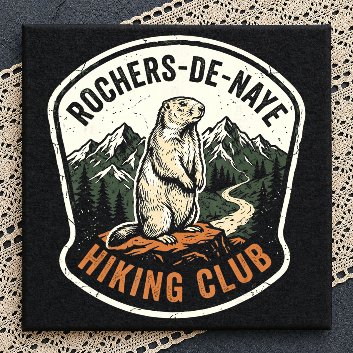Rochers-De-Naye Hiking Club Marmot Badge PNG