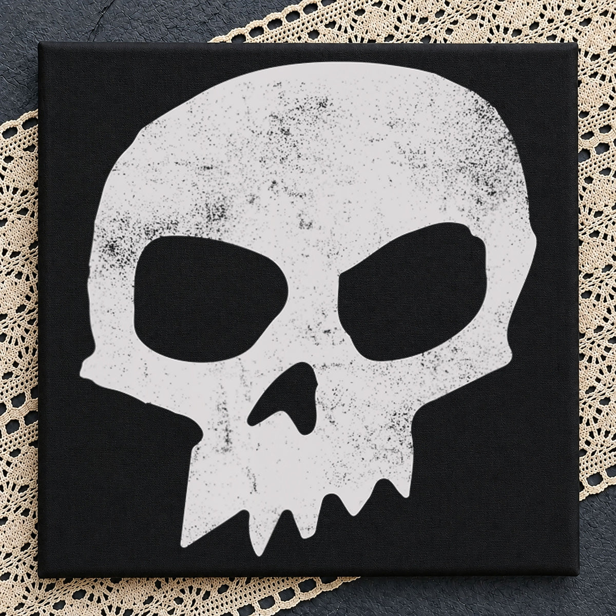 Distressed Grunge Skull PNG, Funny Quote Sublimation Clipart