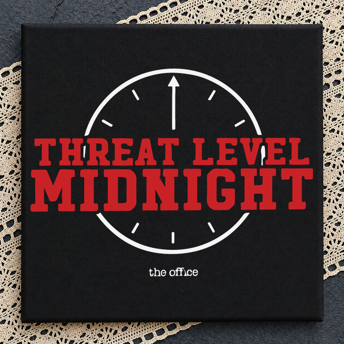 Threat Level Midnight The Office Clock Quote PNG