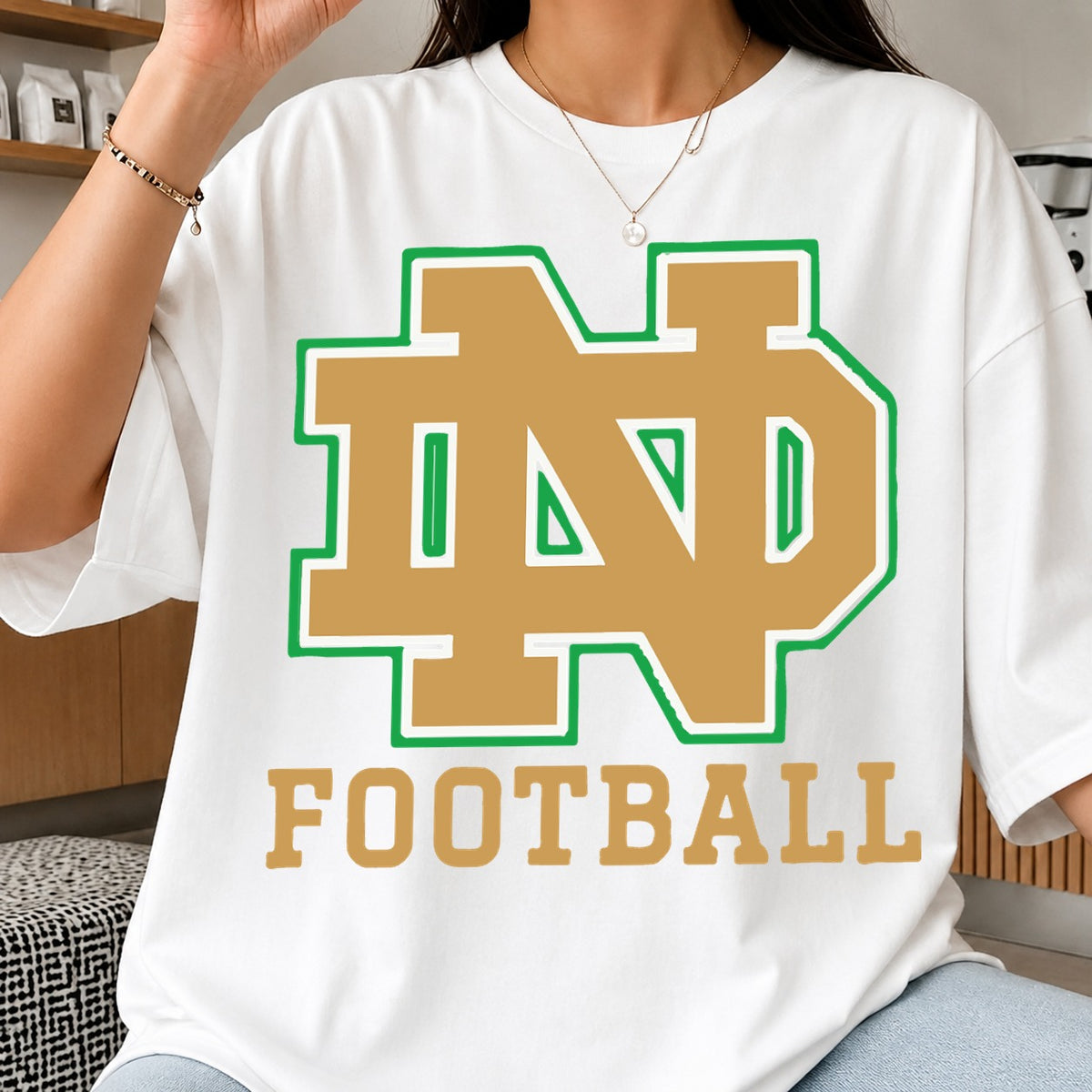 Notre Dame Fighting Irish Football Cricut Clipart SVG