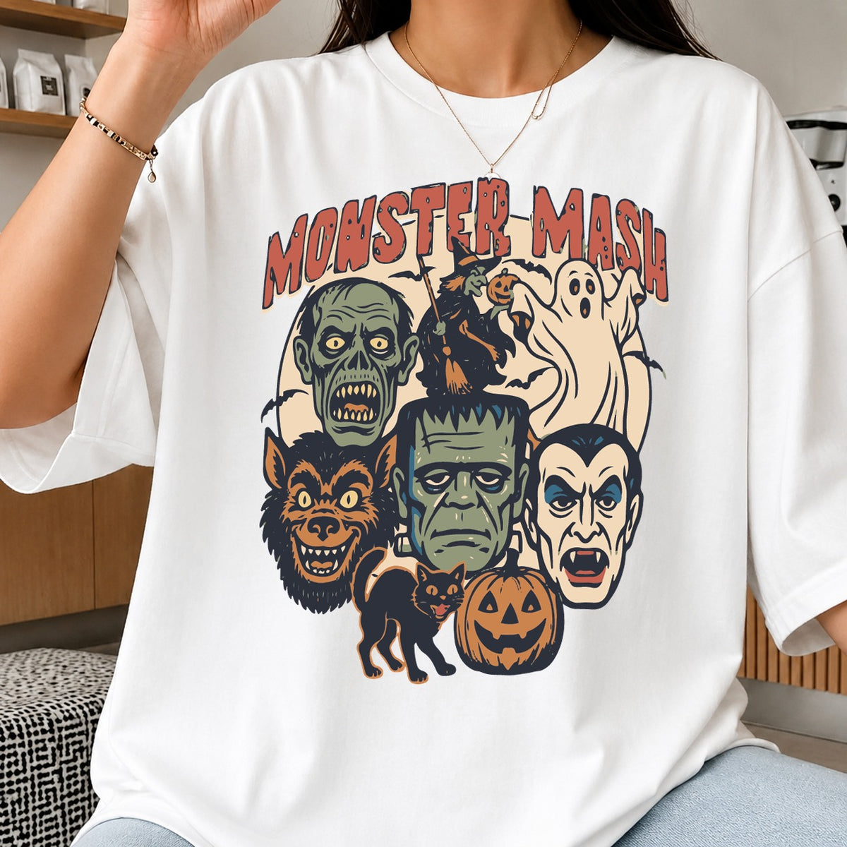 Monster Mash SVG, Vintage Halloween Creature Vinyl Clipart