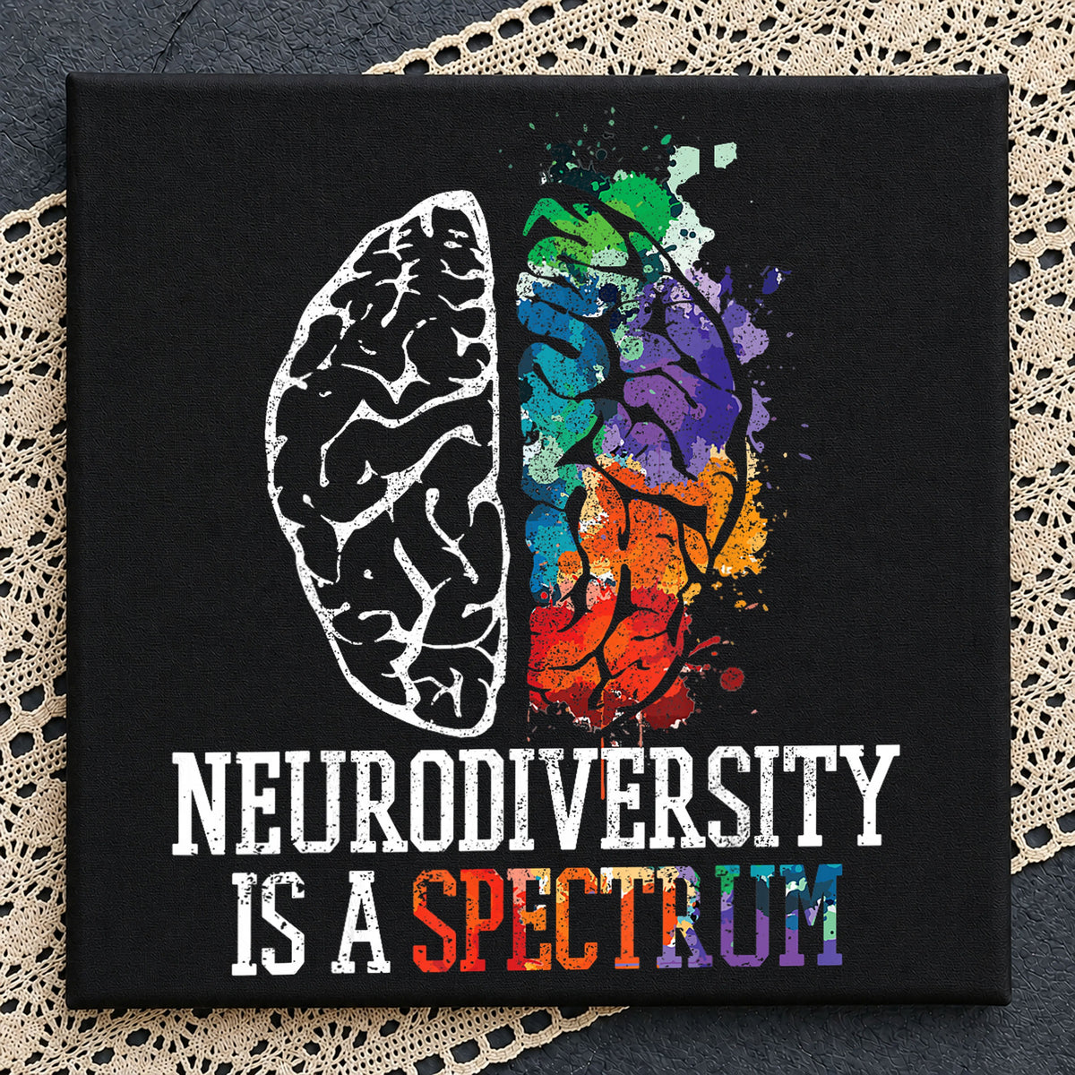Neurodiversity Is A Spectrum Colorful Brain Clipart PNG