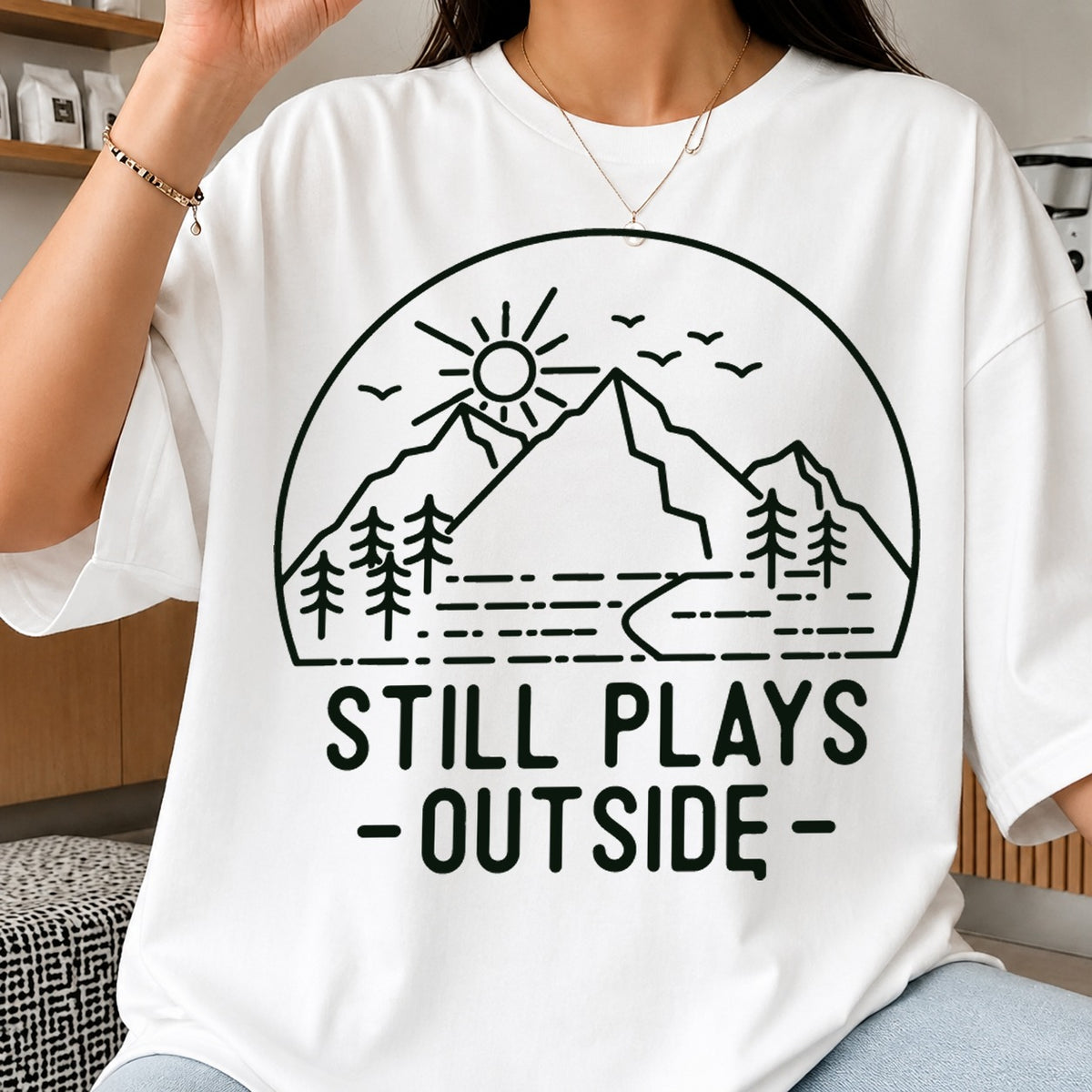 Still Plays Outside SVG, Mountain Hiking Vinyl Clipart