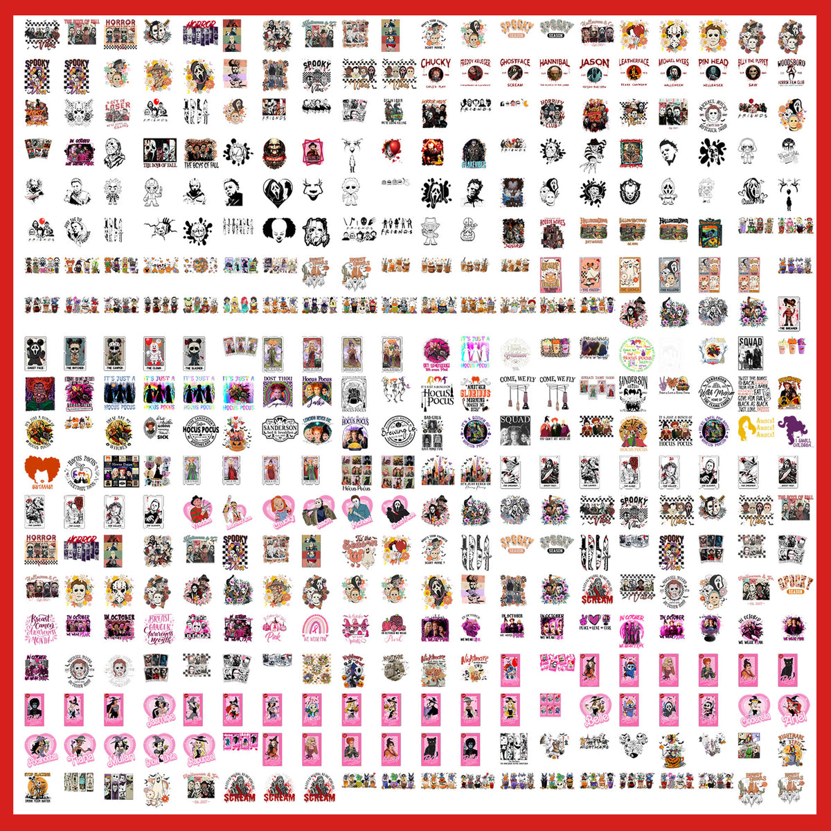 Horror Movies Mega Bundle PNG | SvgBundleHub