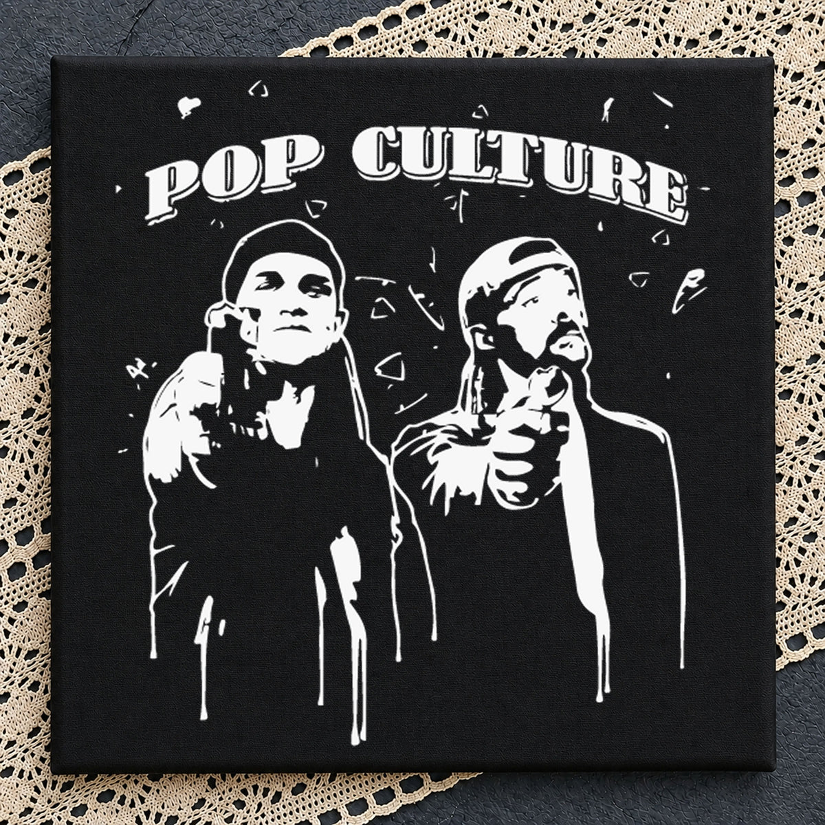Pop Culture Duo Pointing SVG, Retro Movie Clipart Cricut