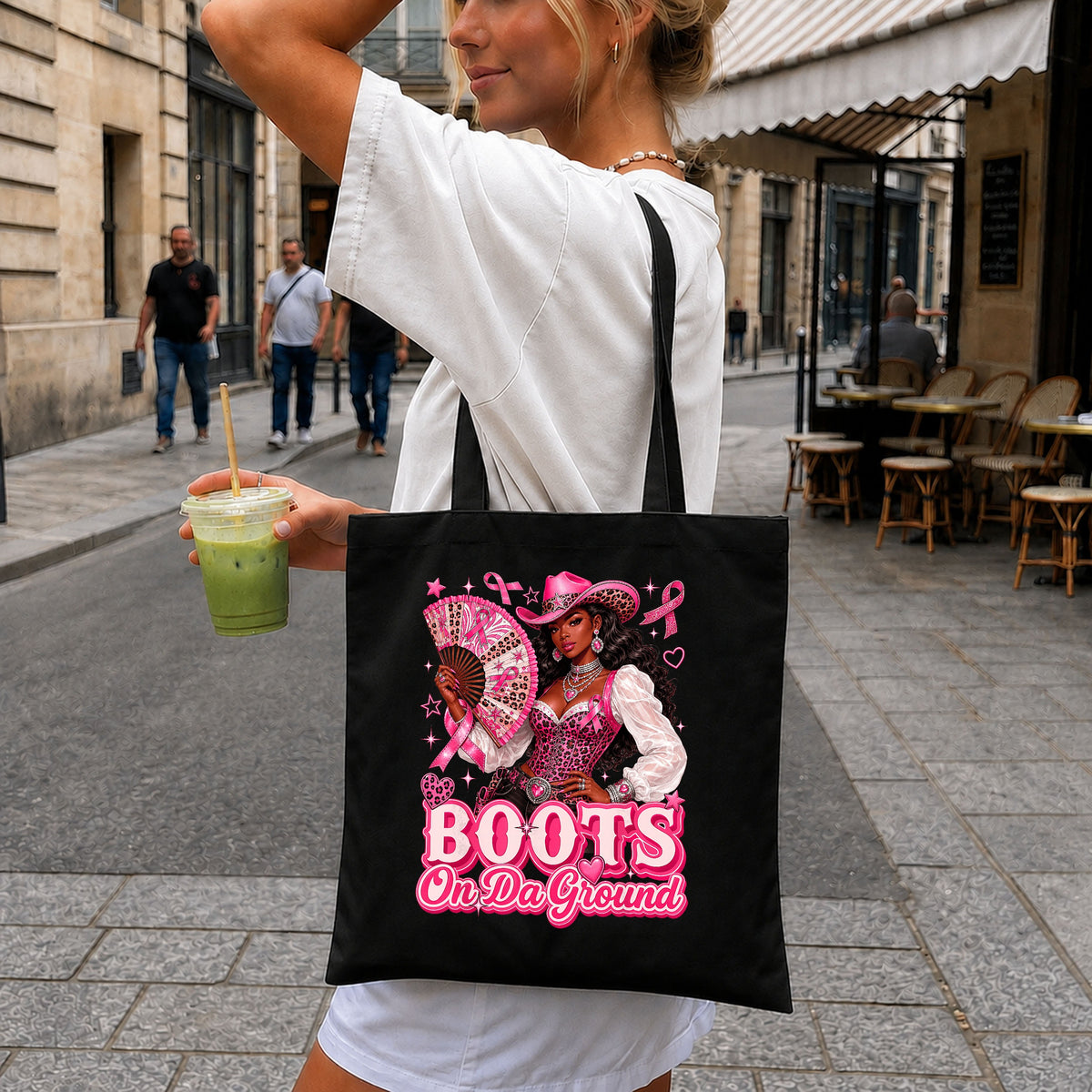 Boots On Da Ground PNG, Breast Cancer Awareness PNG, Cowgirl PNG