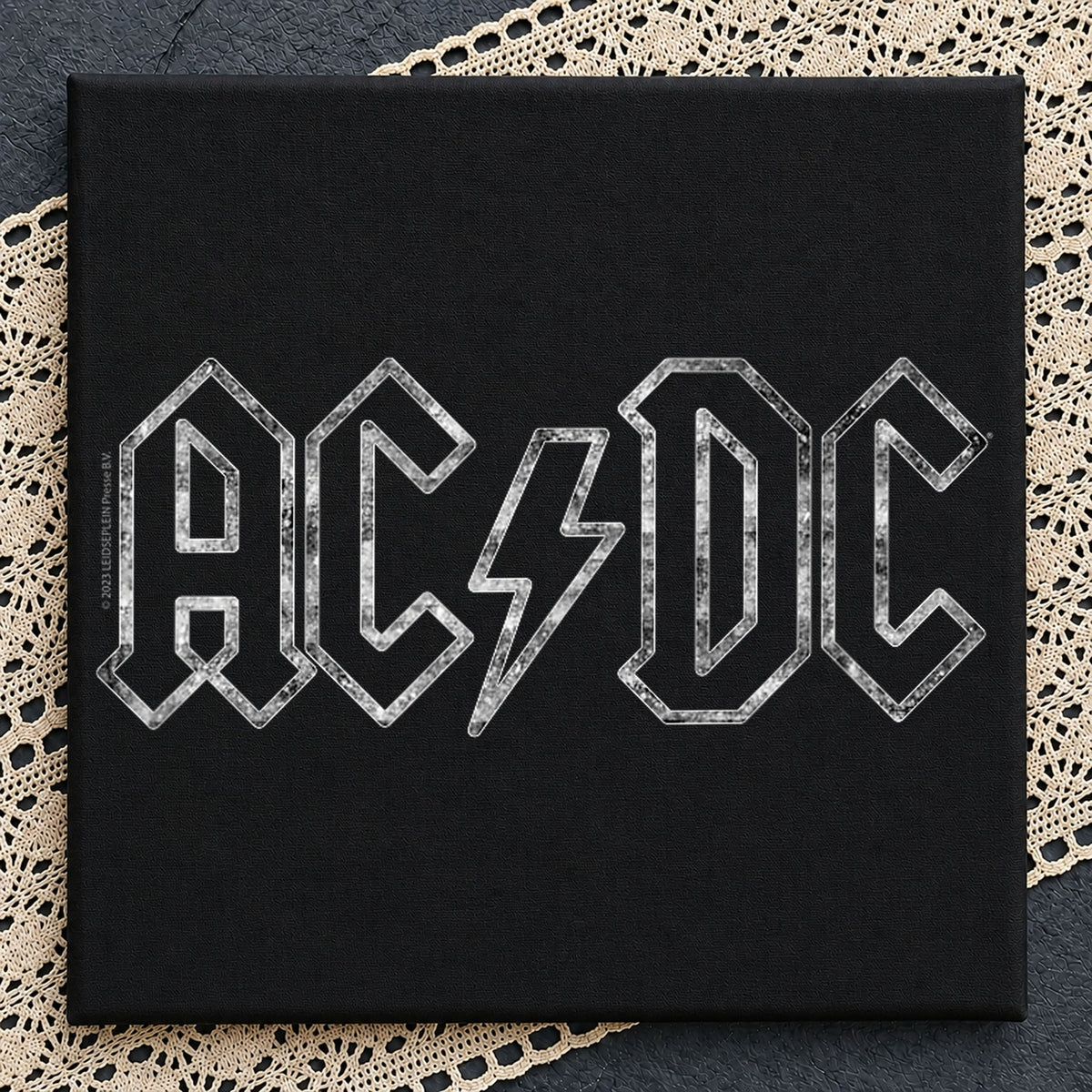 ACDC Rock Band Distressed Grunge Logo Clipart PNG
