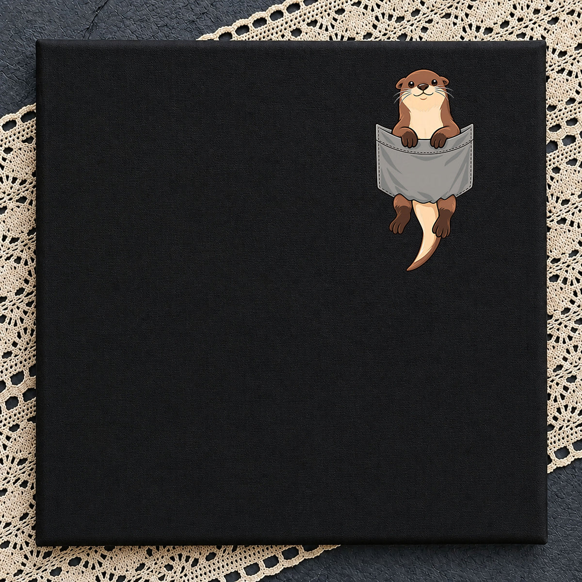 Cute Otter In Pocket Peaking Out PNG, Craft File Design v32