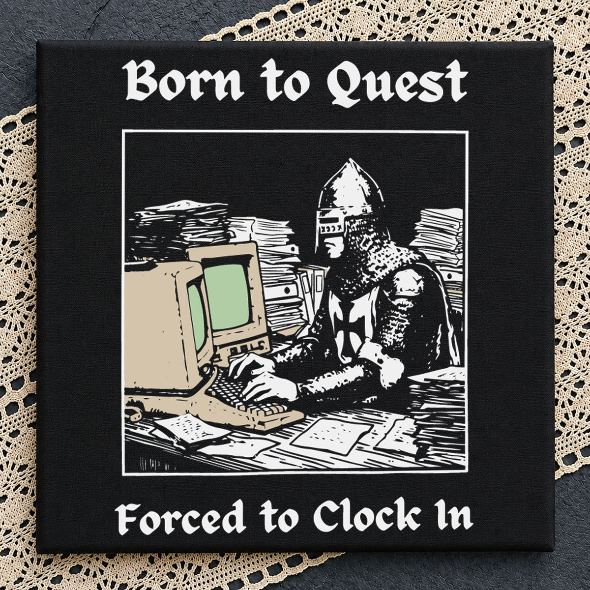 Born To Quest SVG, Medieval Knight Gaming Clipart