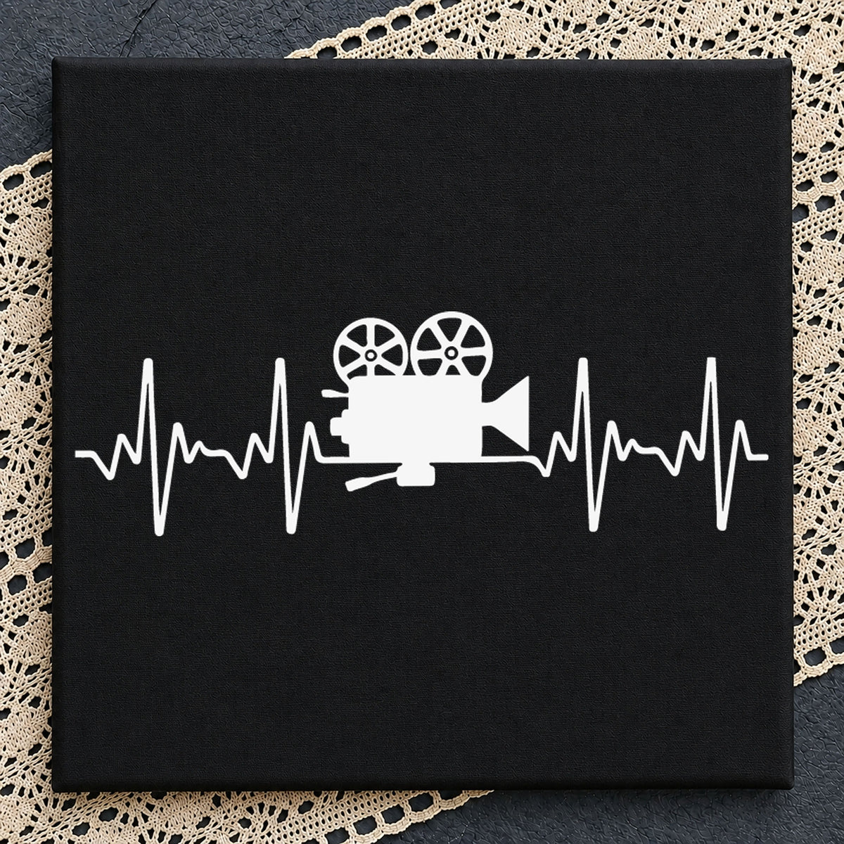 Movie Camera Heartbeat SVG, Film Lover Cricut Cut File