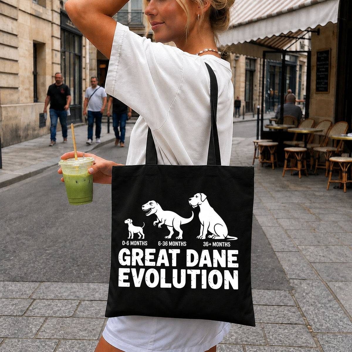 Great Dane Evolution PNG, Funny Dog Shirt Design, Dog PNG