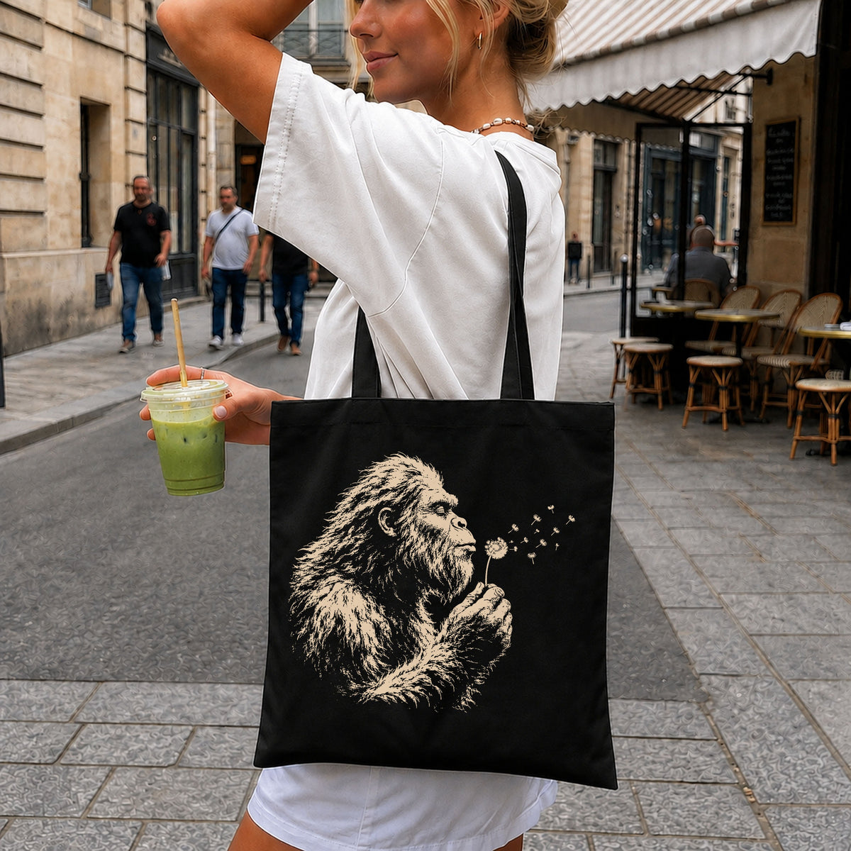 Bigfoot Blowing Dandelion PNG, Sasquatch PNG, Funny Bigfoot PNG