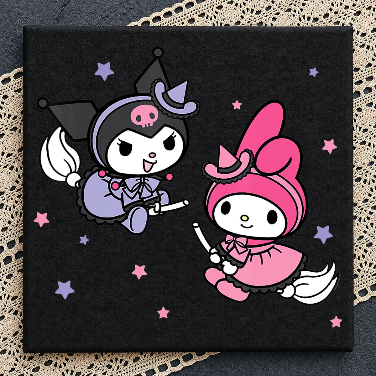 Kuromi My Melody Halloween Witch Broomstick Sanrio PNG