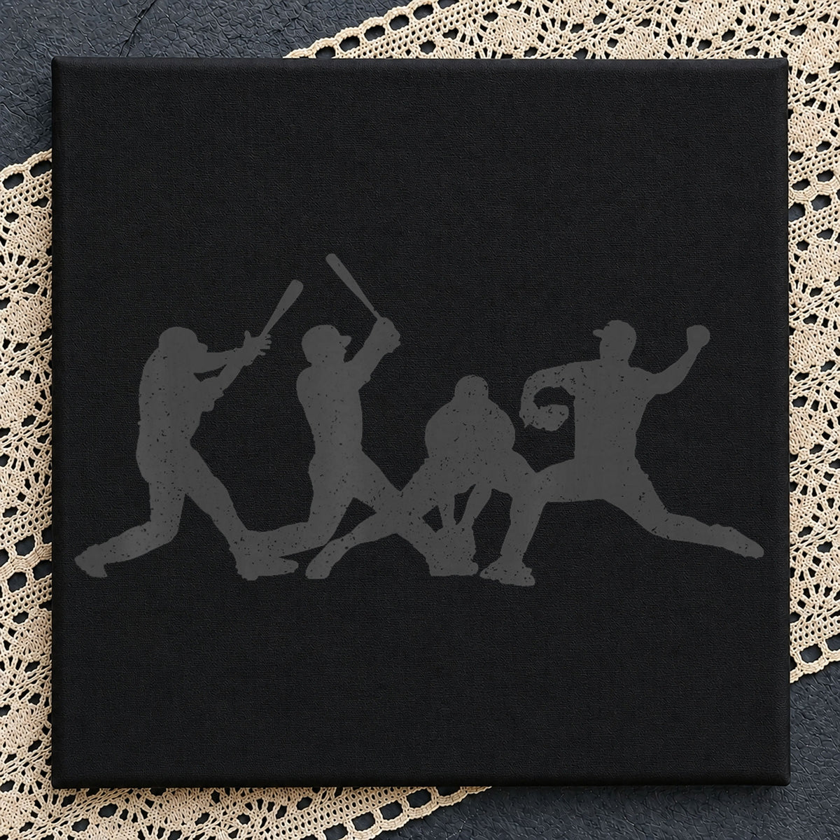Baseball Players Grunge Silhouette Sports Clipart Art PNG