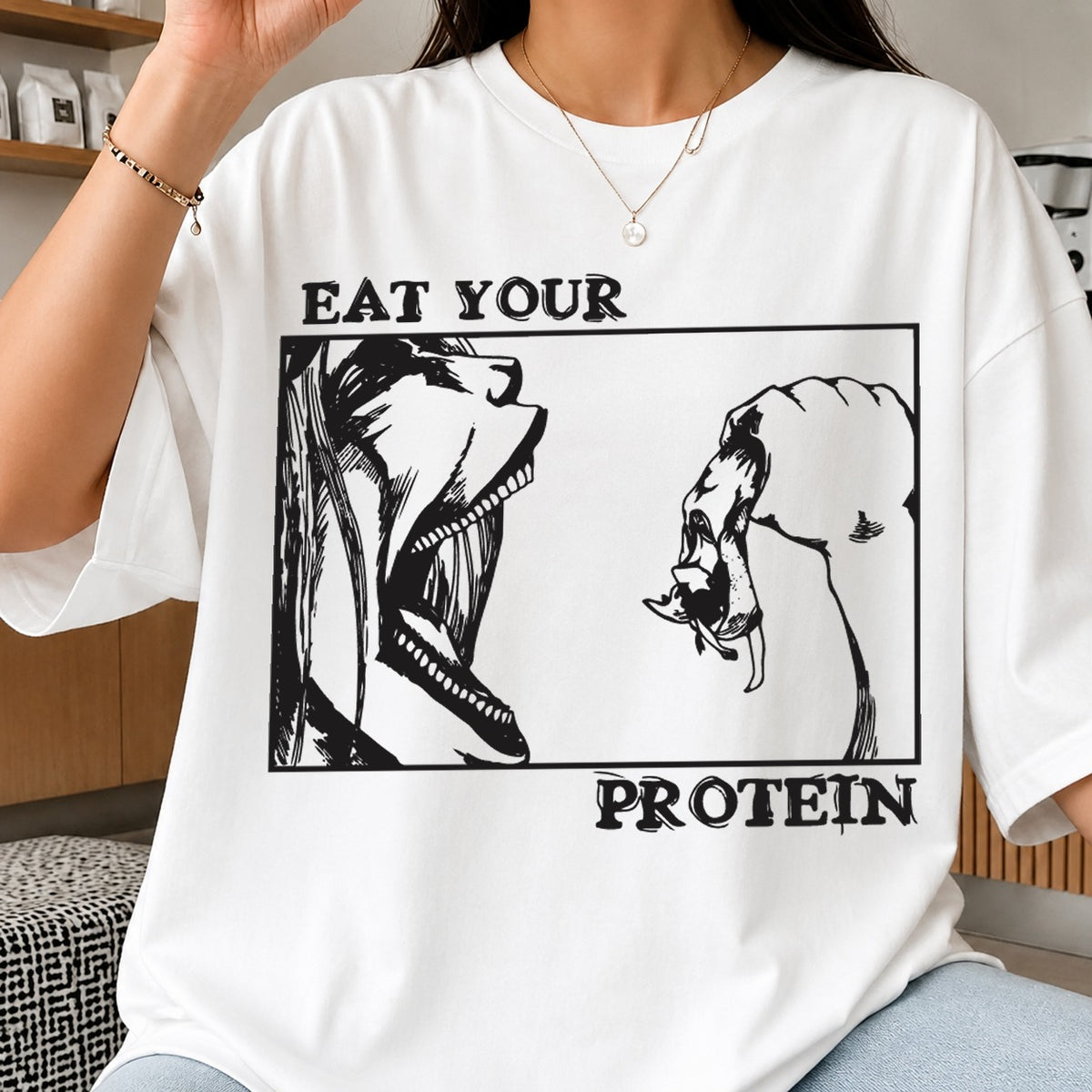 Eat Your Protein SVG, Retro Vintage Gym Clipart