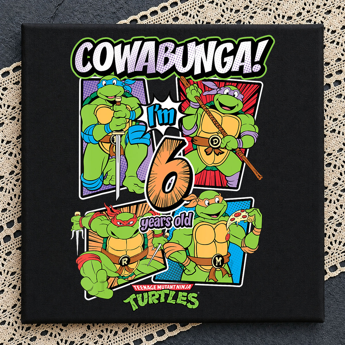 Teenage Mutant Ninja Turtles Cowabunga 6th Birthday PNG