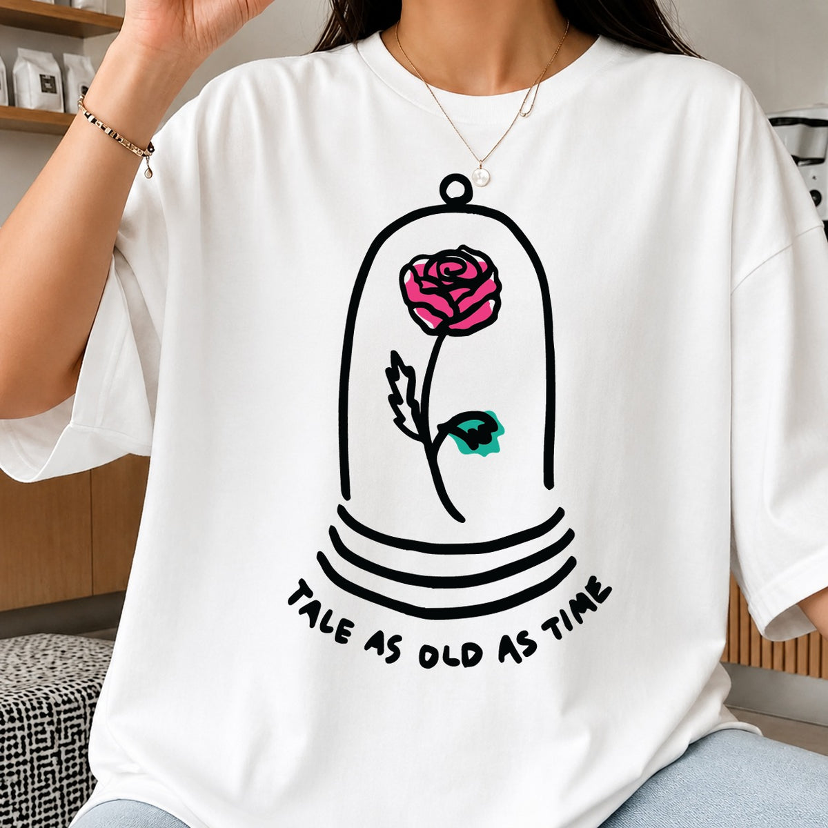 Tale As Old As Time Enchanted Rose Bell Jar Cricut SVG