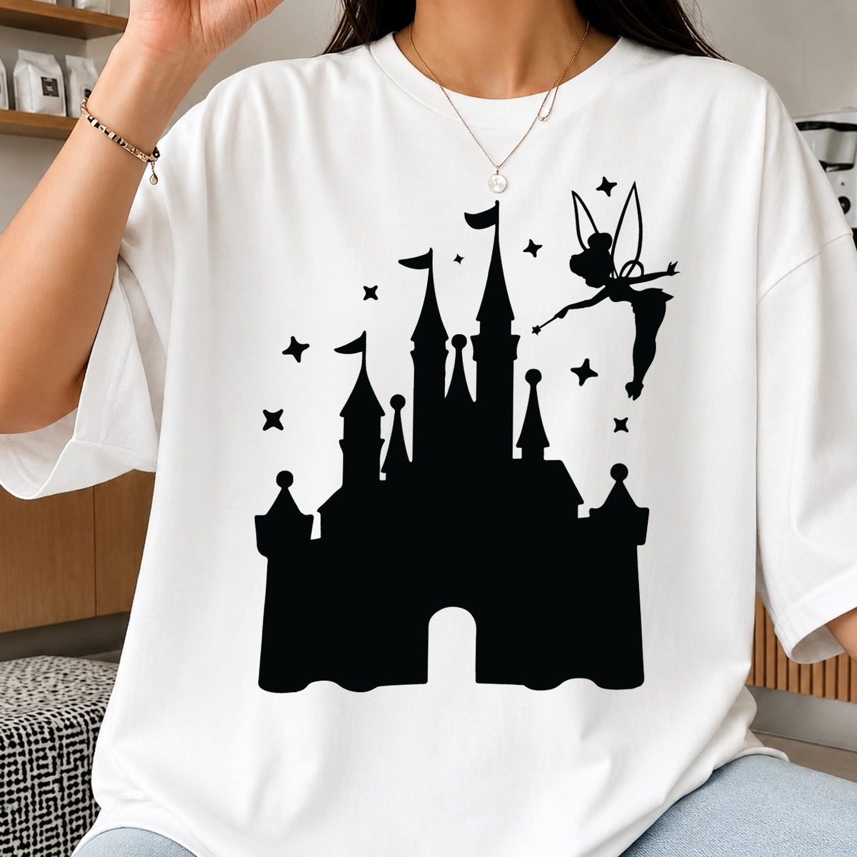 Tinker Bell Disney Castle SVG, Magic Kingdom Fairy Clipart