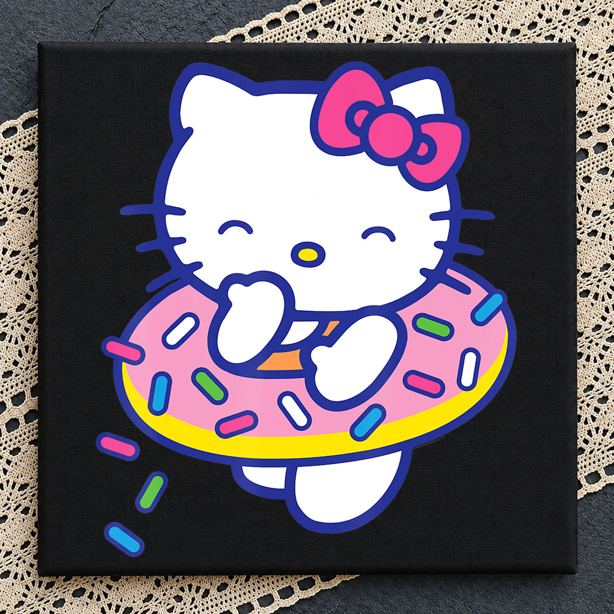 Hello Kitty Donut Sprinkles Kawaii Sanrio Clipart PNG