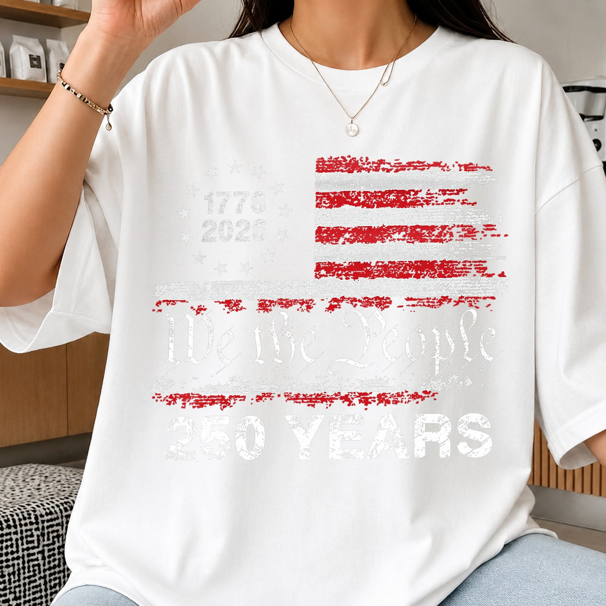 We The People 1776 2026 250 Years American Flag PNG