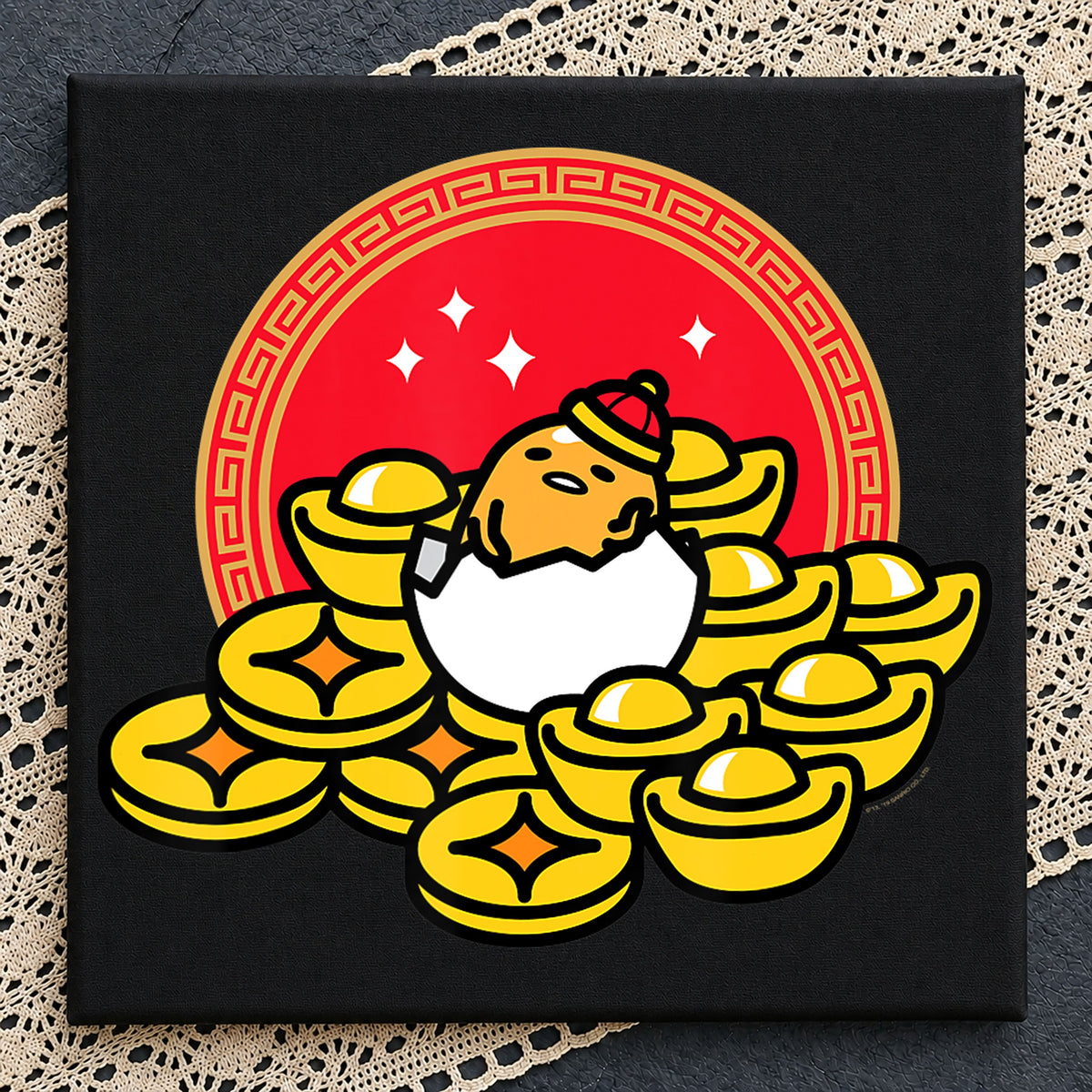 Gudetama Chinese New Year Gold Coins Lucky Egg PNG