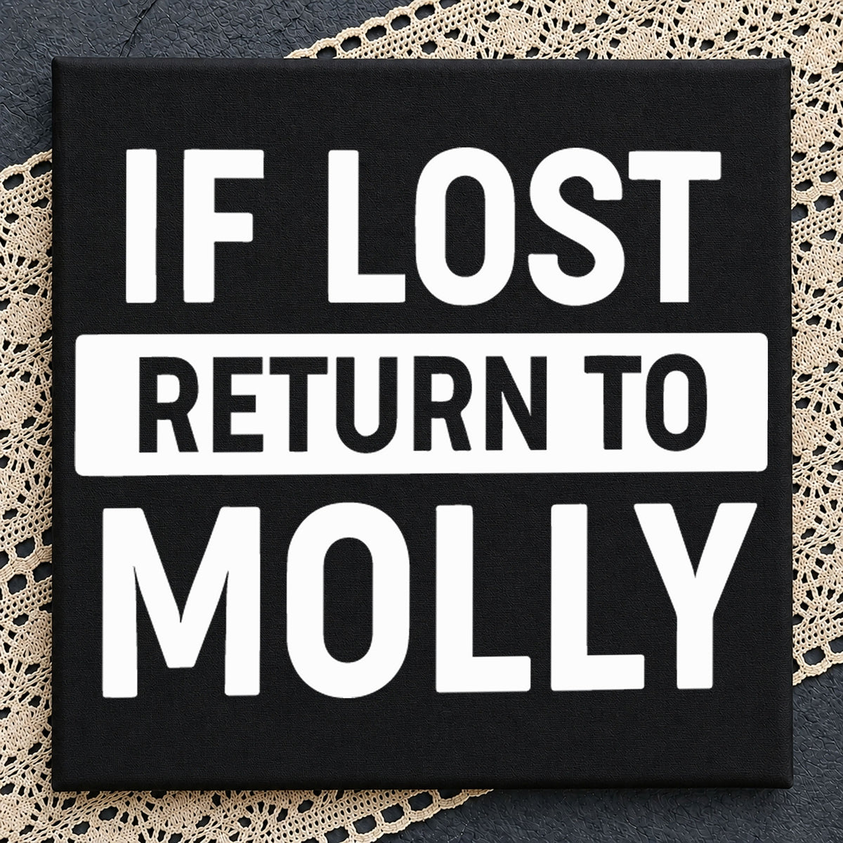 If Lost Return To Molly PNG, Funny Couples Name Quote