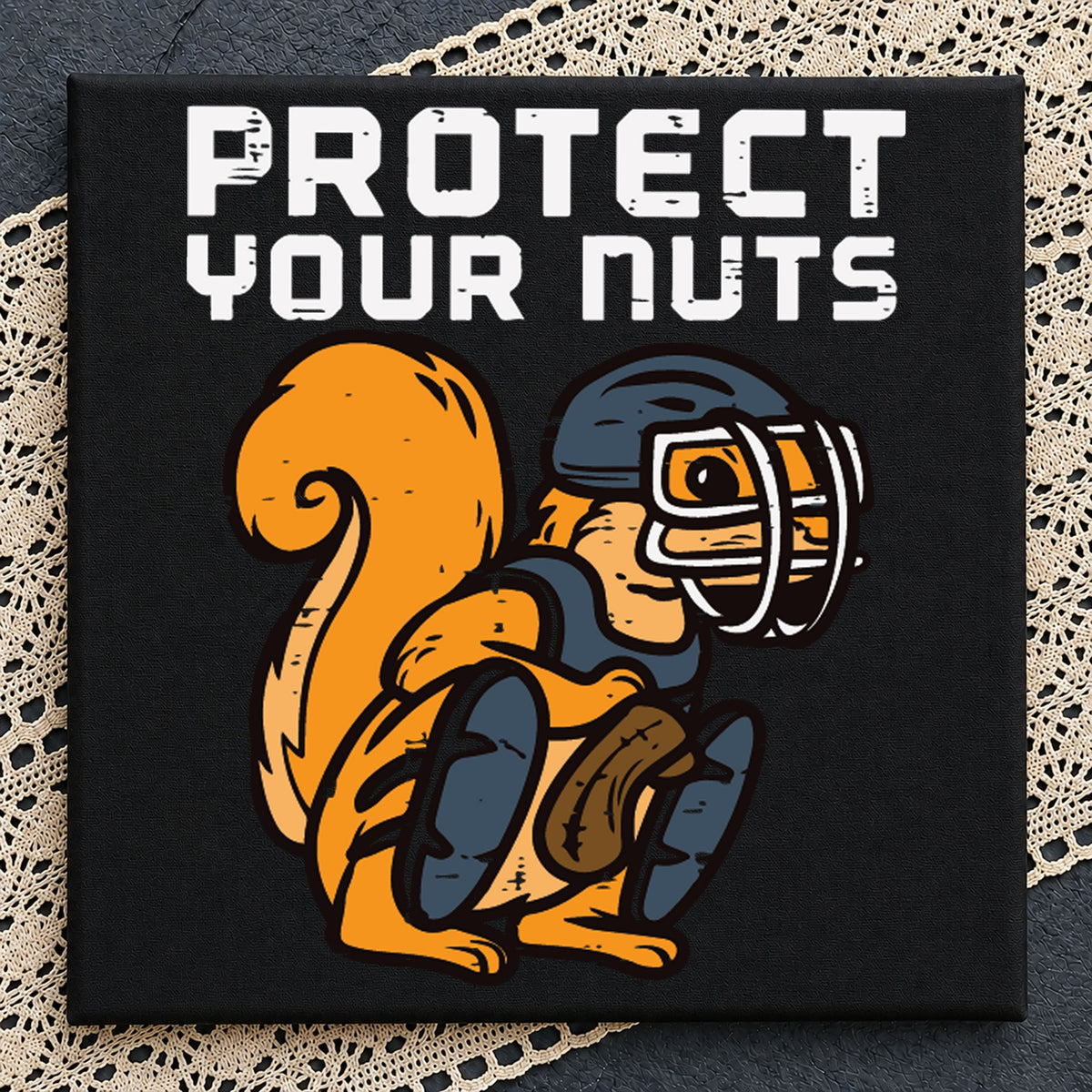 Protect Your Nuts Football Squirrel Funny Sports PNG