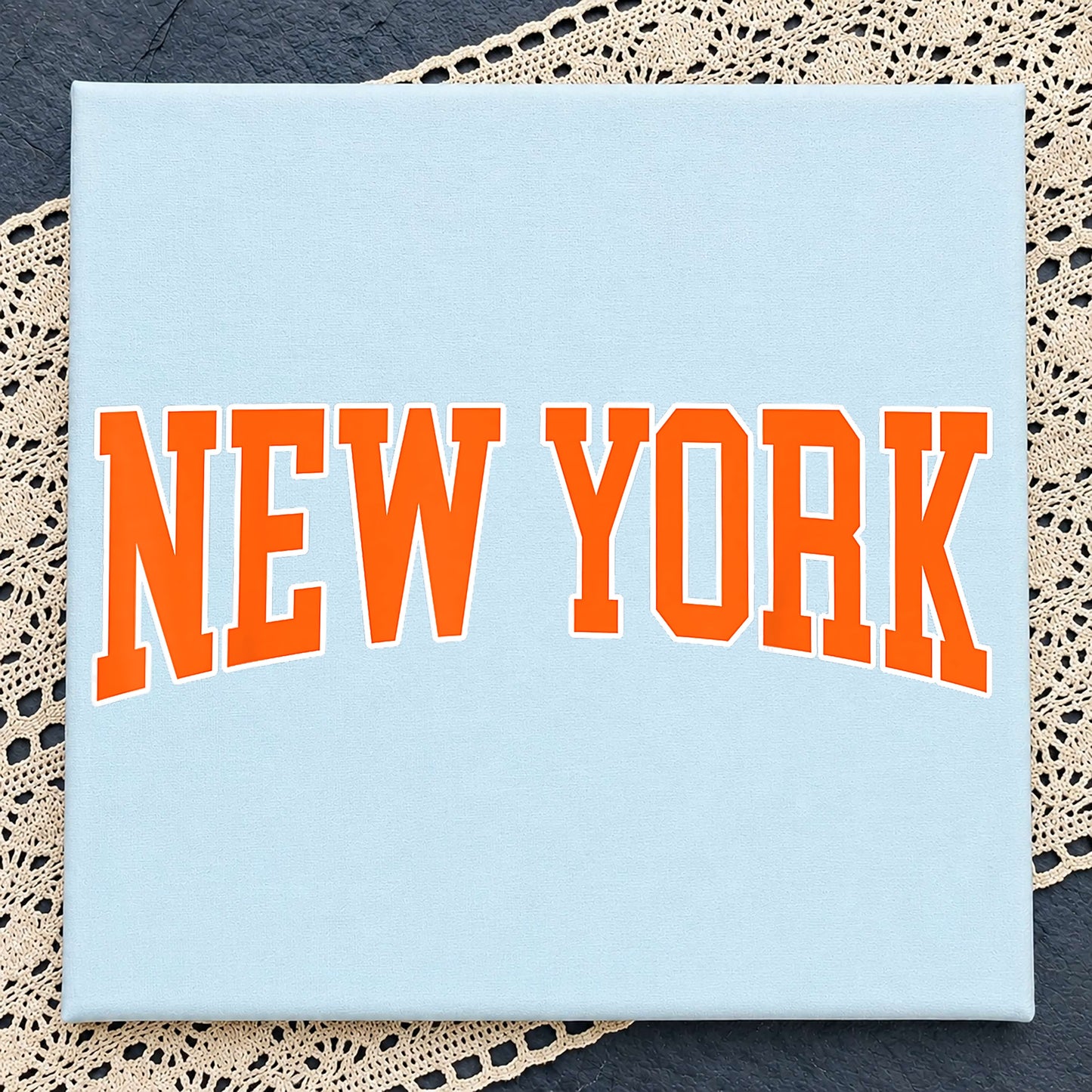 New York Varsity Arched PNG, Retro College Font, City PNG