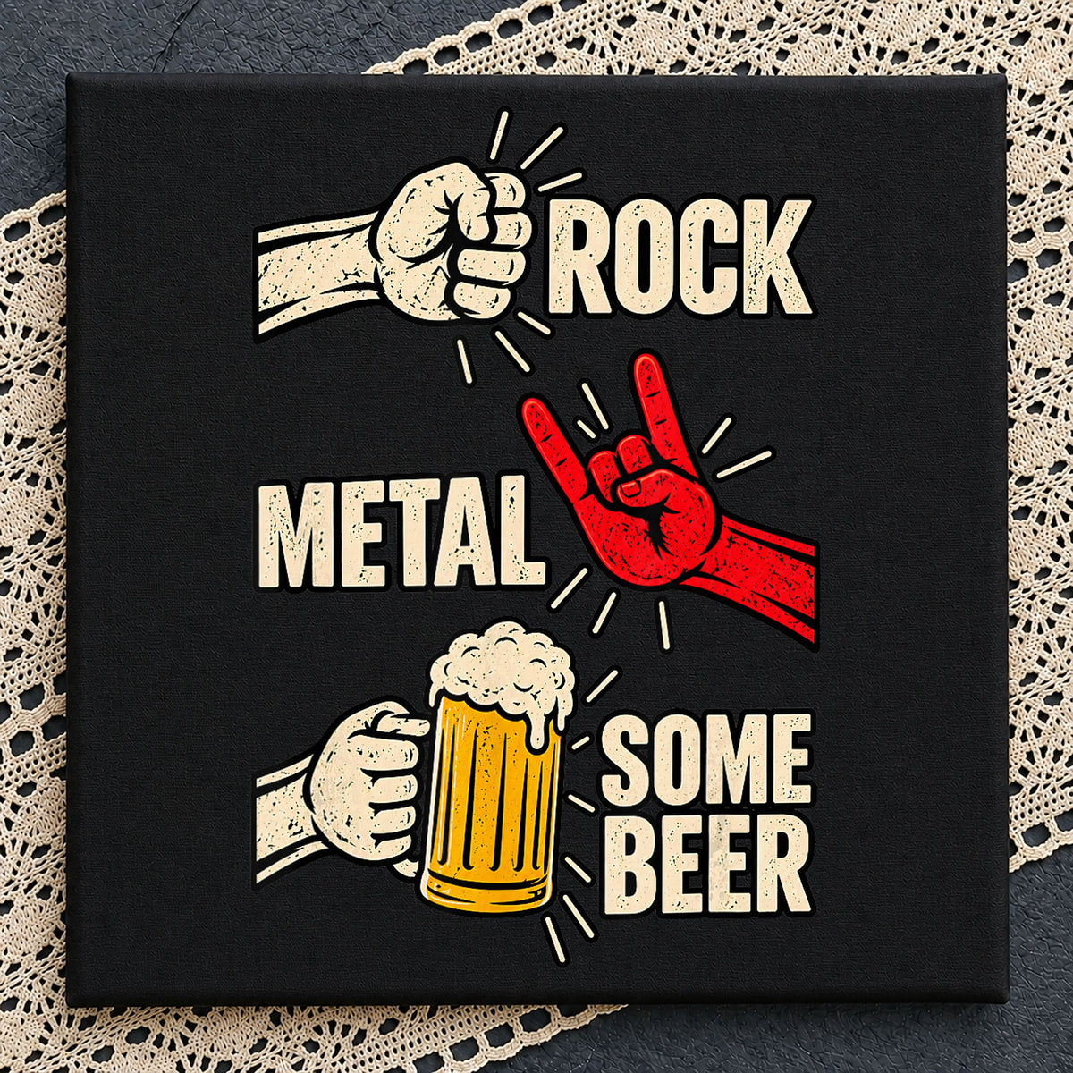 Rock Metal Some Beer Fist Hand Sign Music PNG
