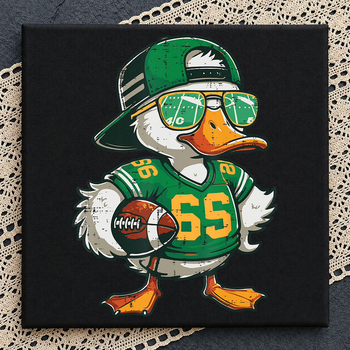 Cool Duck Football Player Sunglasses Sports Fan PNG