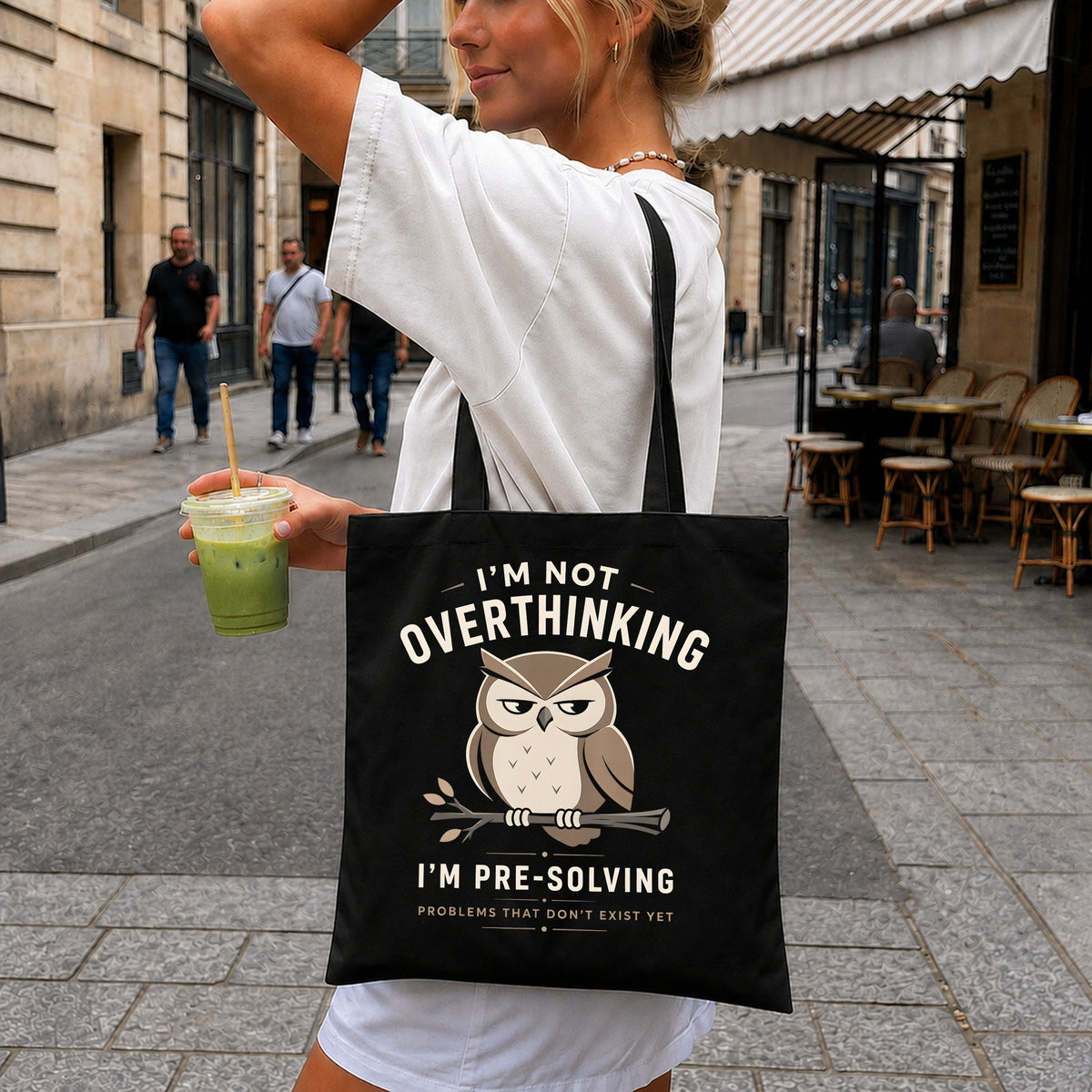 Funny Owl Overthinking Quote PNG, Sarcastic Owl Shirt, Funny Saying PNG