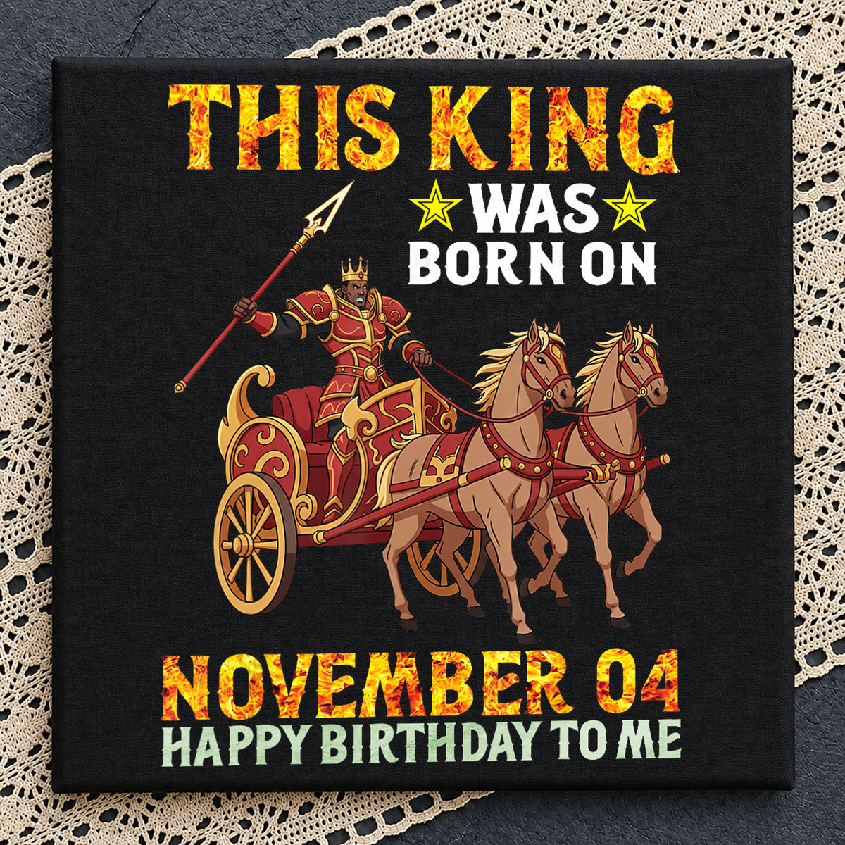 This King Was Born On November 04 Birthday PNG