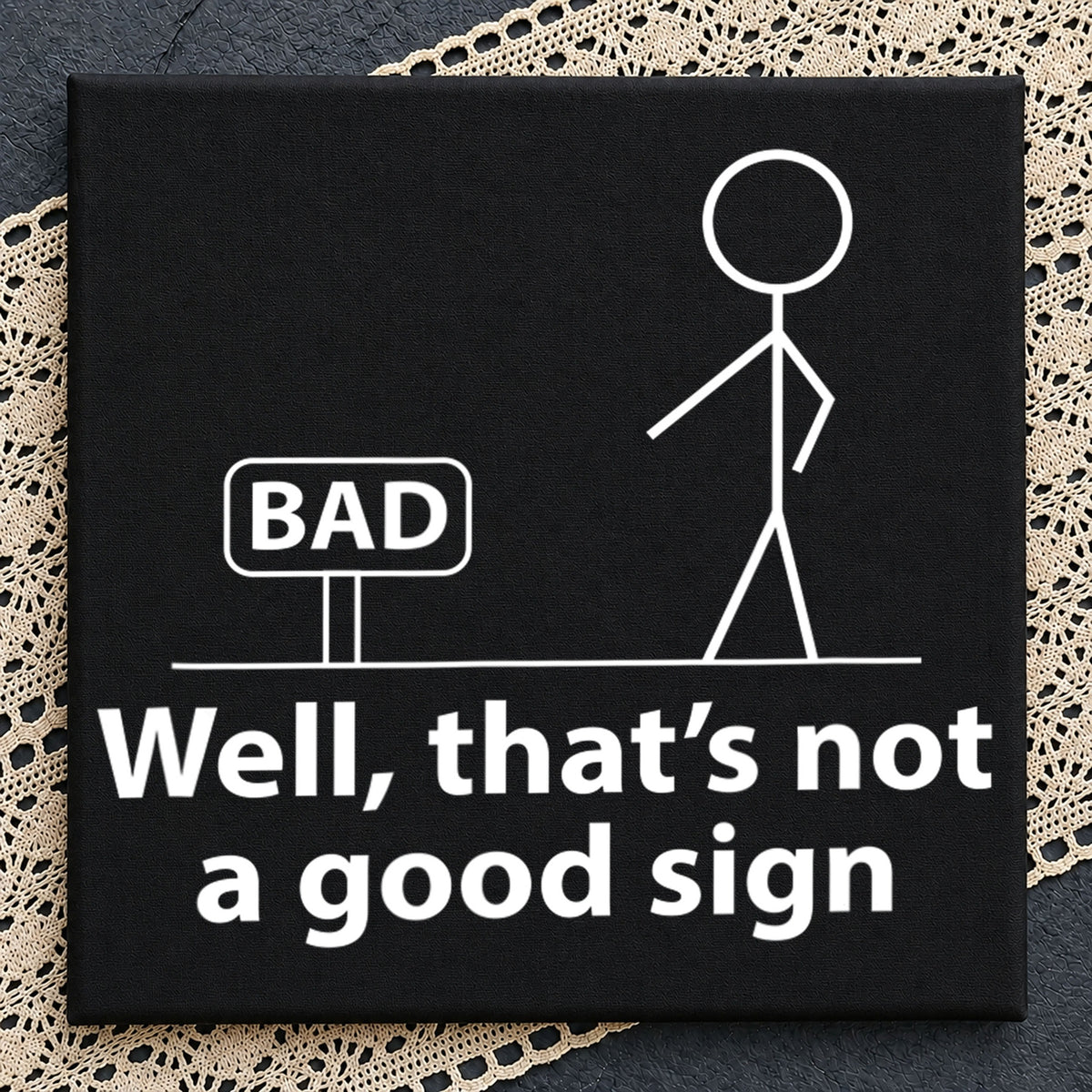 Well That's Not A Good Sign Stick Figure Meme Clipart PNG