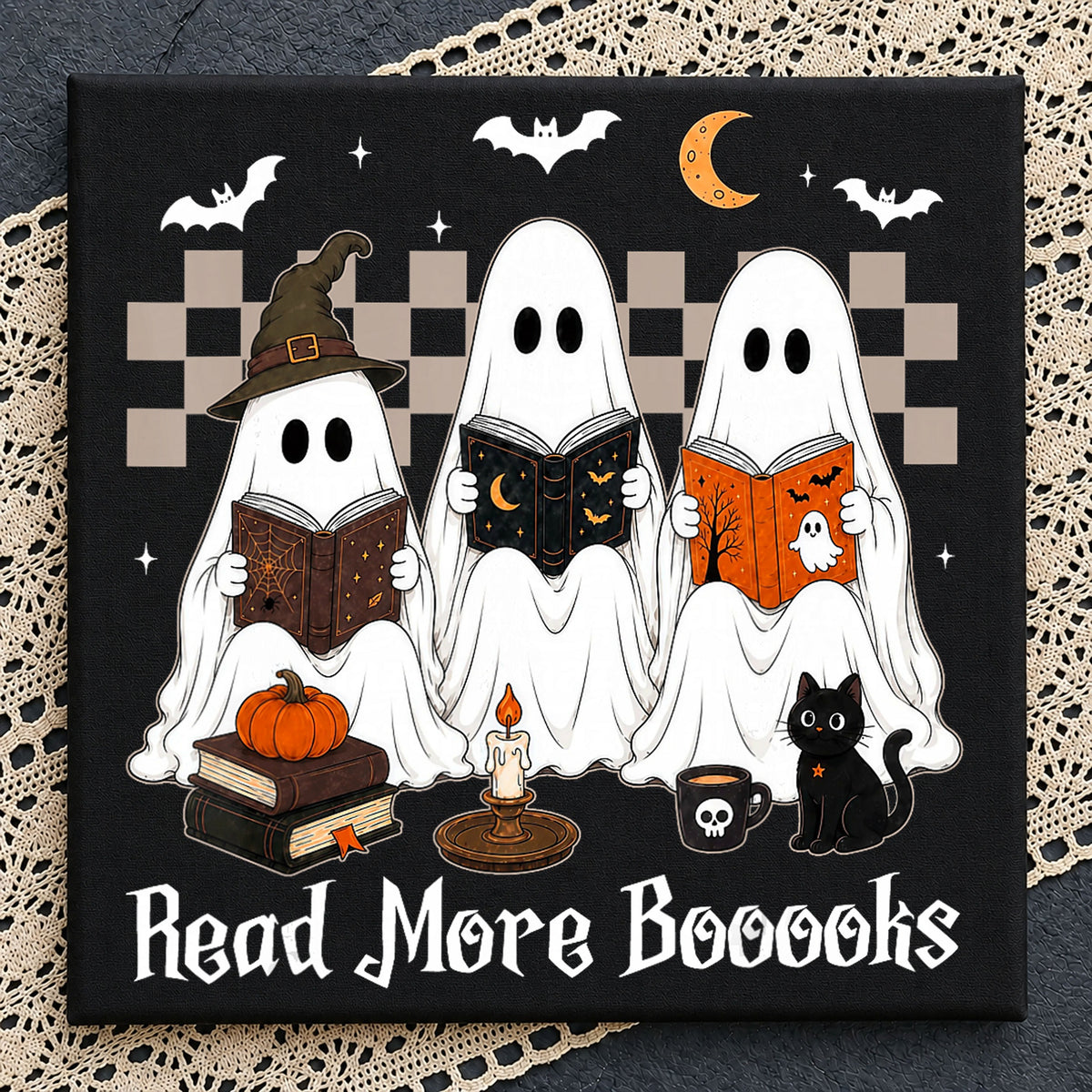 Read More Booooks Ghost Halloween PNG, Spooky Book Clipart