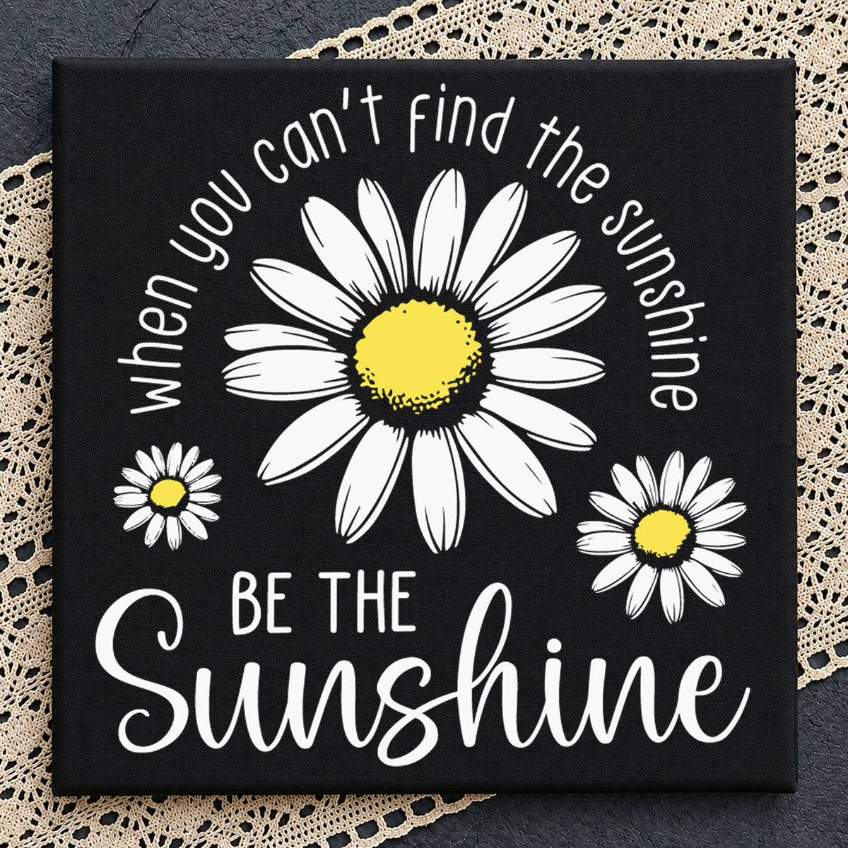 Be The Sunshine Daisy SVG, Inspirational Flower Cricut