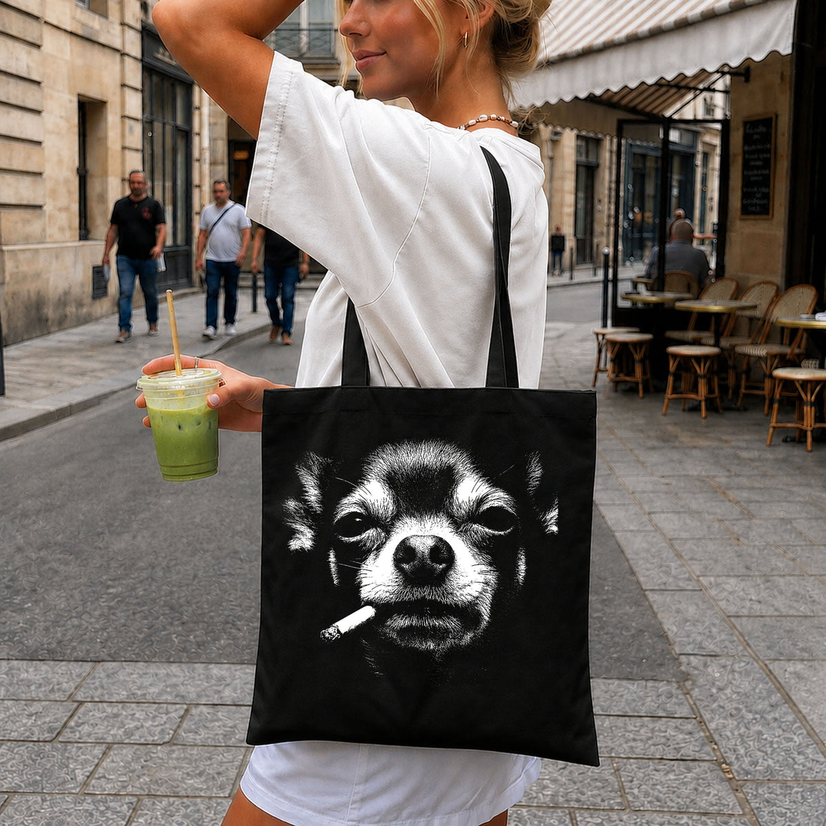 Smoking Chihuahua PNG, Gangster Dog Black White, Funny Dog PNG