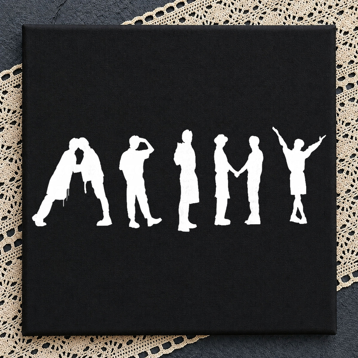 BTS Army Silhouette Kpop Fan Idol Group Letters PNG