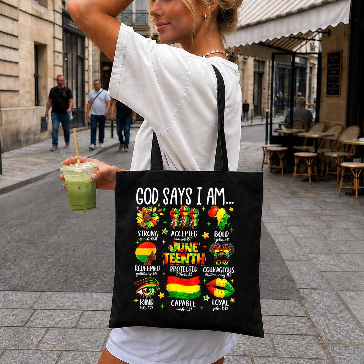 God Says I Am Juneteenth PNG, Black Women PNG, Christian PNG