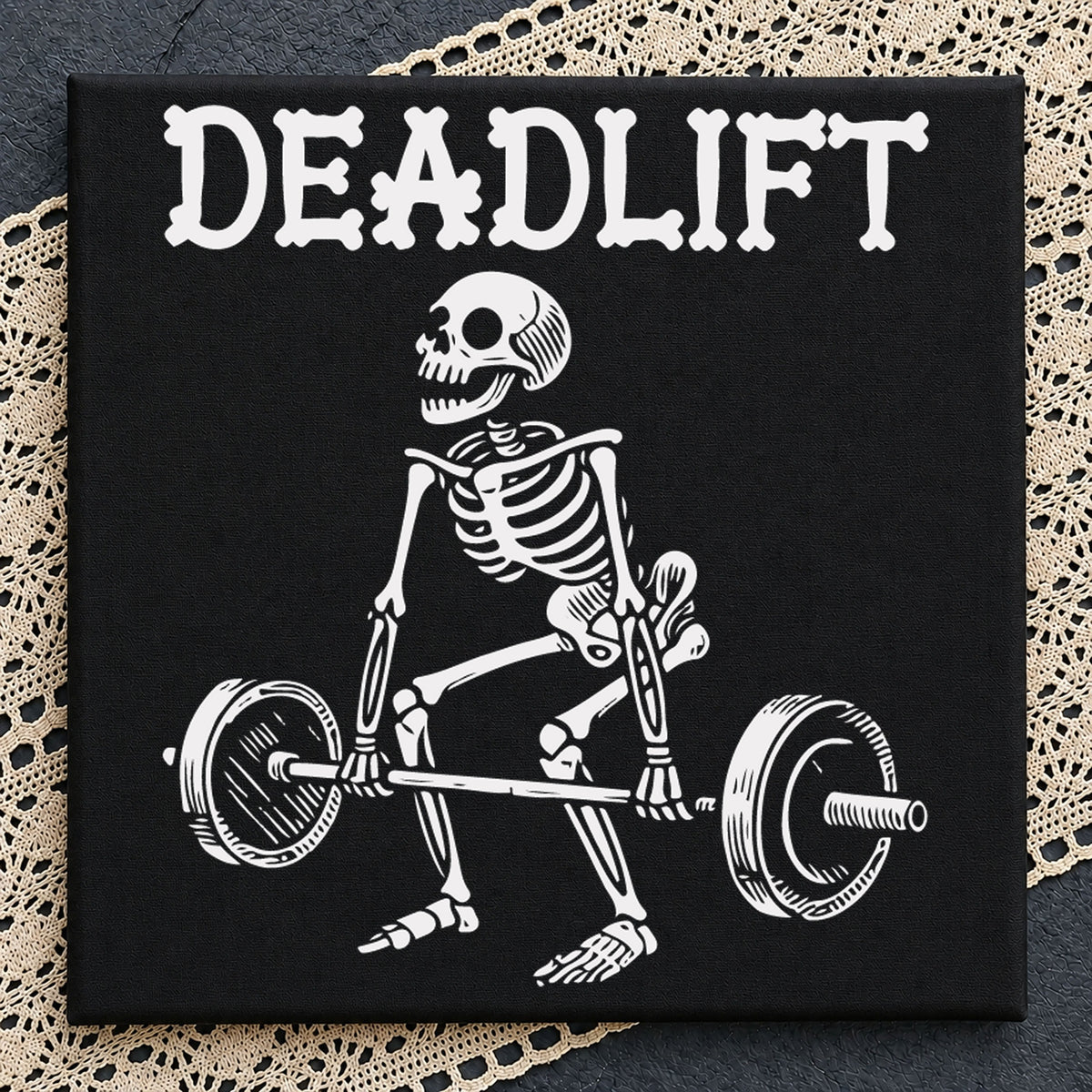 Deadlift Skeleton Barbell Weightlifting Gym Humor PNG