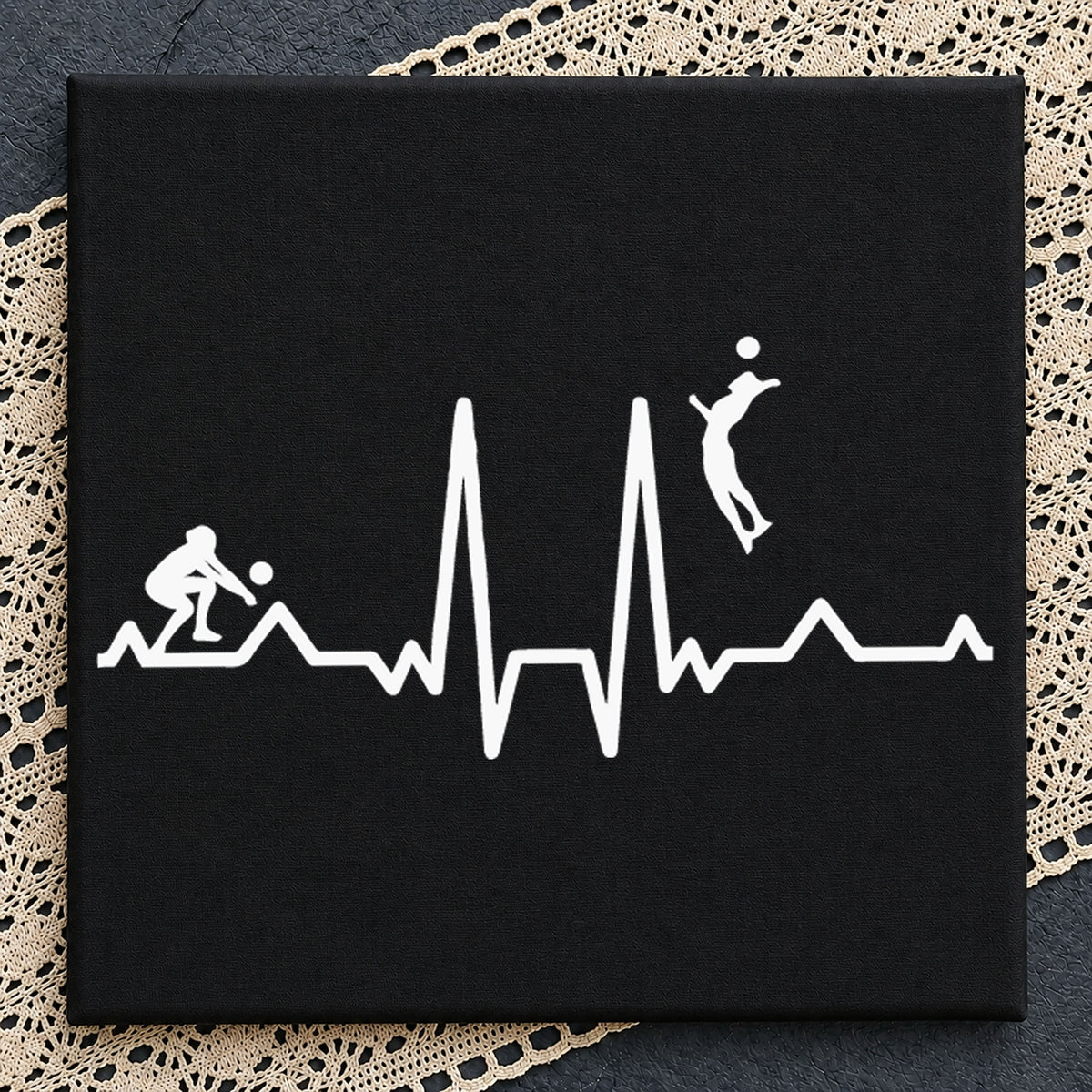 Volleyball Heartbeat SVG, Sport Player Cricut Cut File