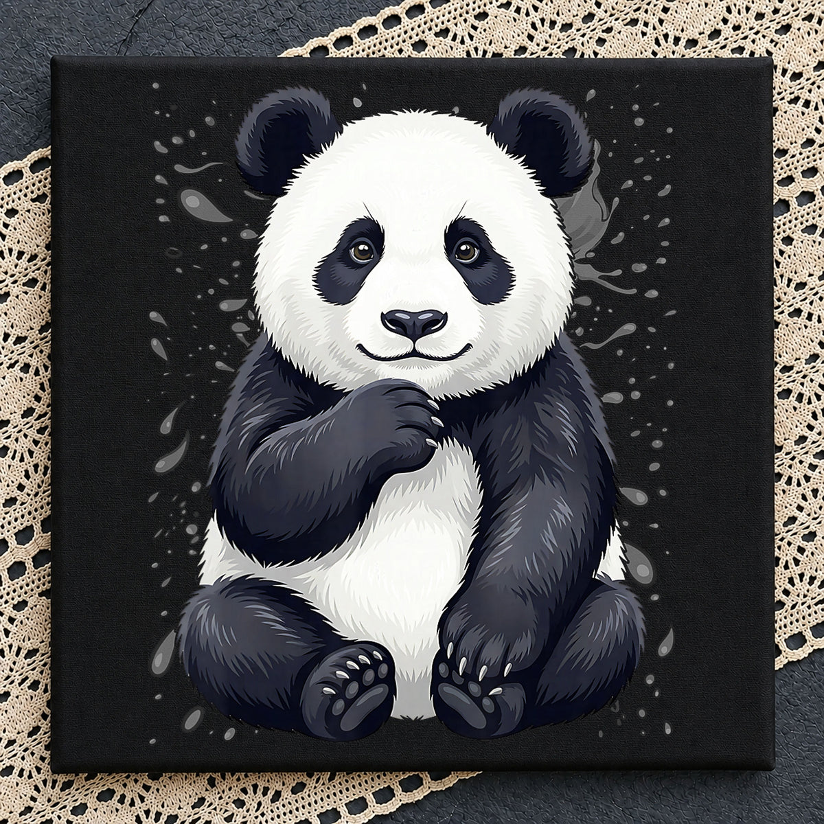 Cute Sitting Panda Bear PNG, Animal Sublimation Clipart