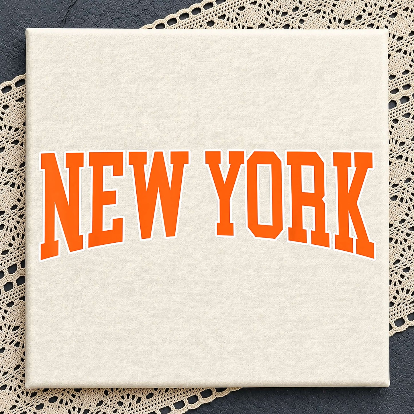 New York Varsity Arched PNG, Retro College Font, City PNG