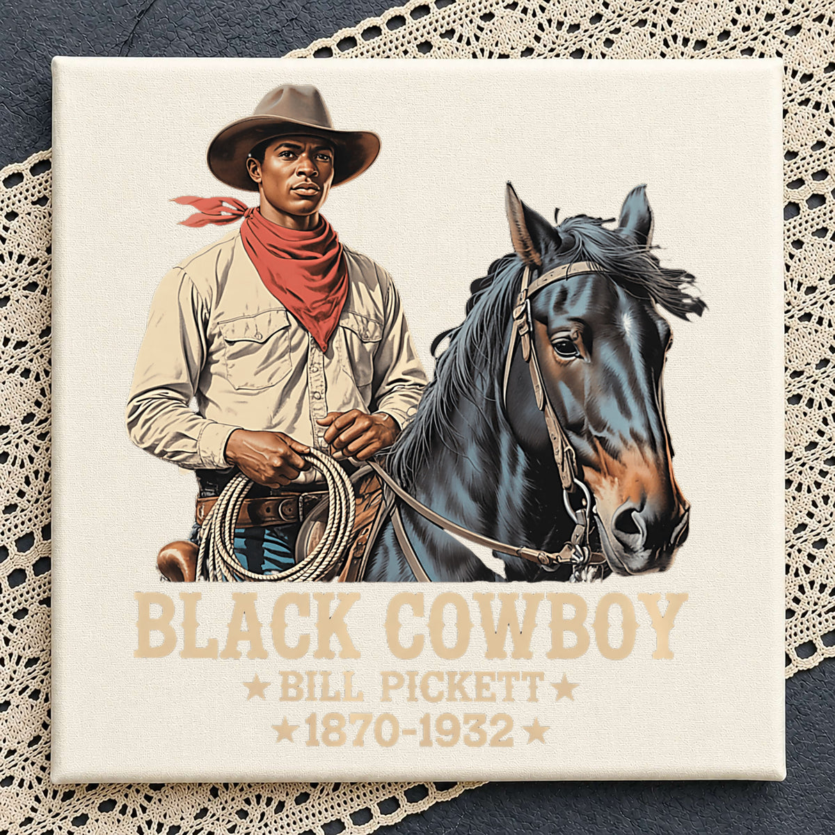 Black Cowboy Bill Pickett PNG, Western Cowboy PNG, Black History PNG